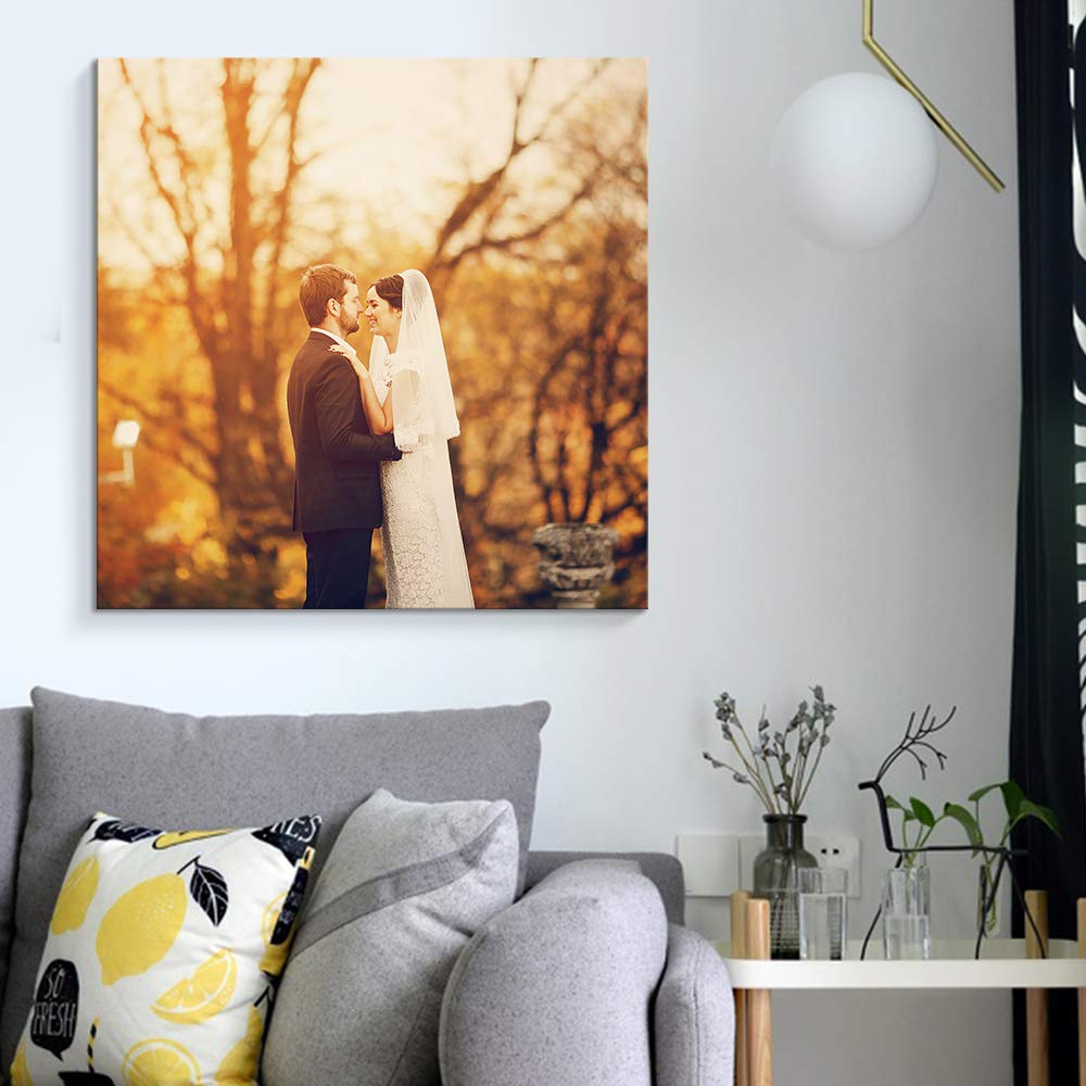 NWT Custom Canvas Prints with Your Photos for Wedding  Personalized Canvas Pictures for Wall to Print Framed 12x12 inches