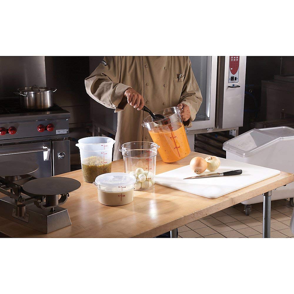 Cambro Rfscw8135 9-15/16'' Top Diameter X 10-7/8'' Height, Camwear Clear Polycarbonate Round Food Storage Container (Cover Sold