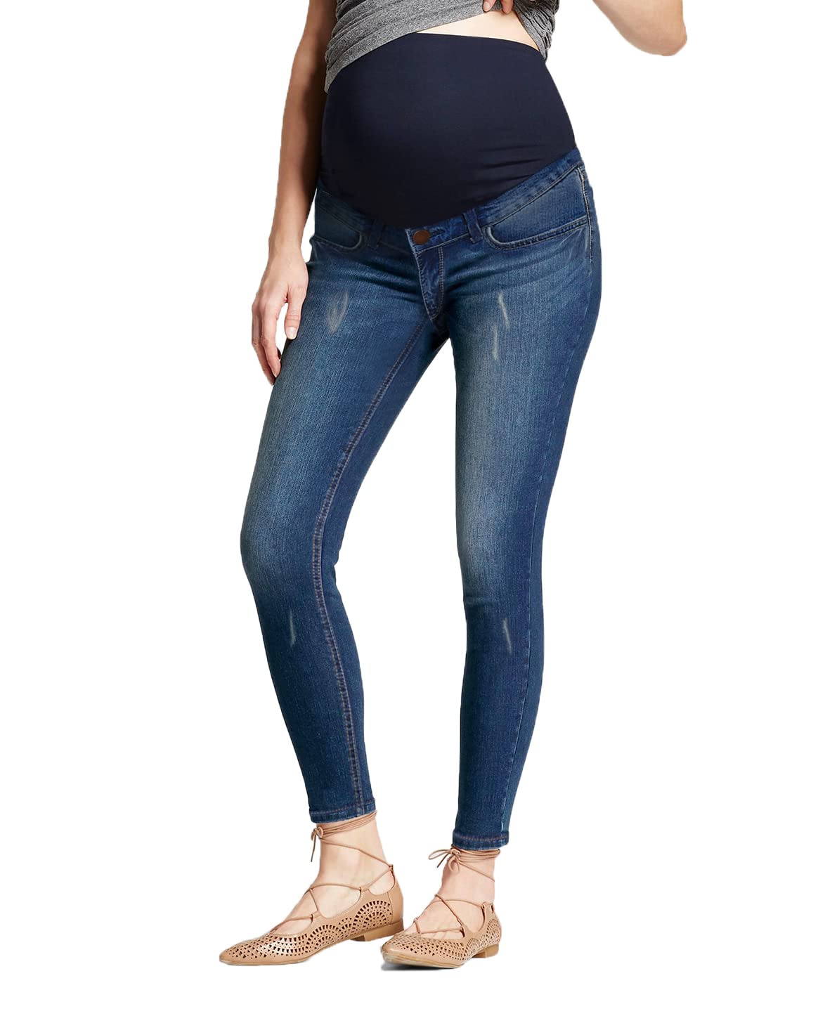 Hybrid  Company Super Comfy Stretch Womens Skinny Maternity Jeans Pm5471Grsk Medium Was M