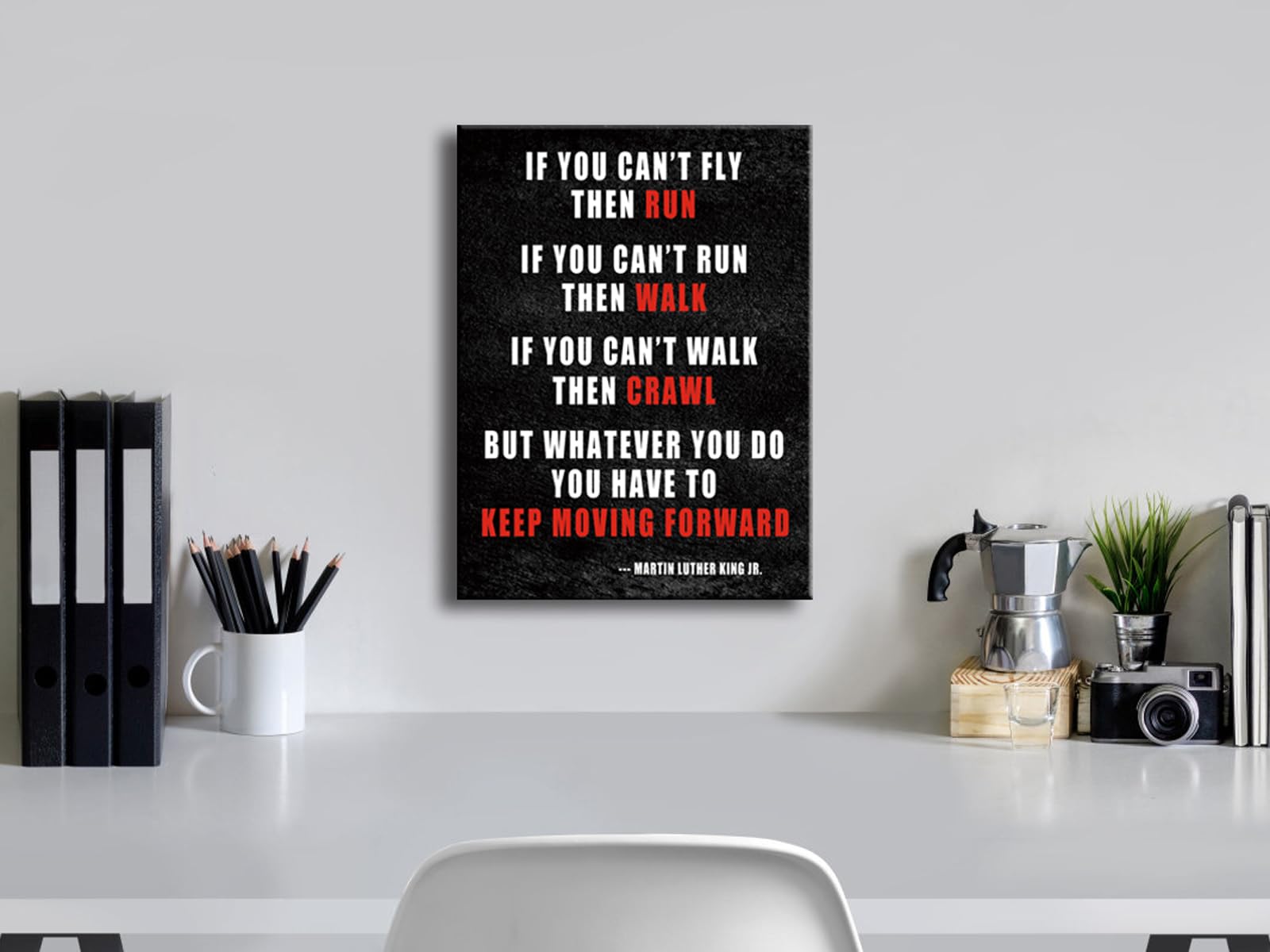 Pyradecor Keep Moving Forward Motivational Classroom Positive Quotes Inspirational Poster Canvas Prints Wall Art For Office Livi