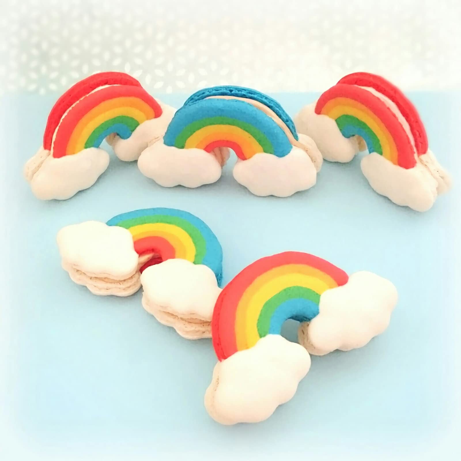 Weather Cookie Cutter Set For Baking - 9 Piece - Rainbow Cloud Lightning Bolt Raindrop Sun Shooting Star Moon Snowflake Cookie C