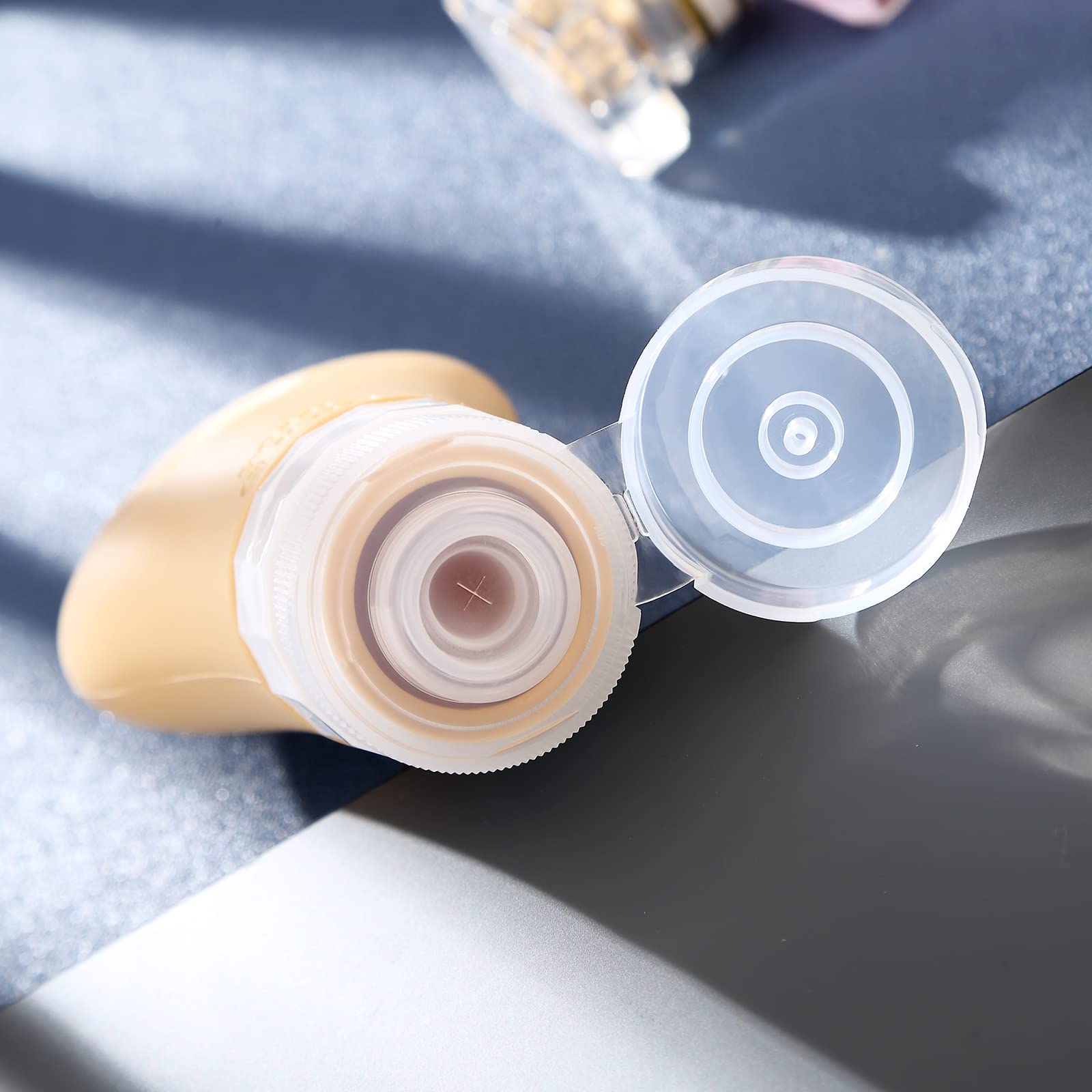 16 Pack Travel Bottles Set for Toiletries  Gemice TSA Approved Travel Size Containers Leak Proof Silicone Squeezable Tubes Travel Accessories 2oz 3oz for Shampoo Conditioner Lotion Body Wash