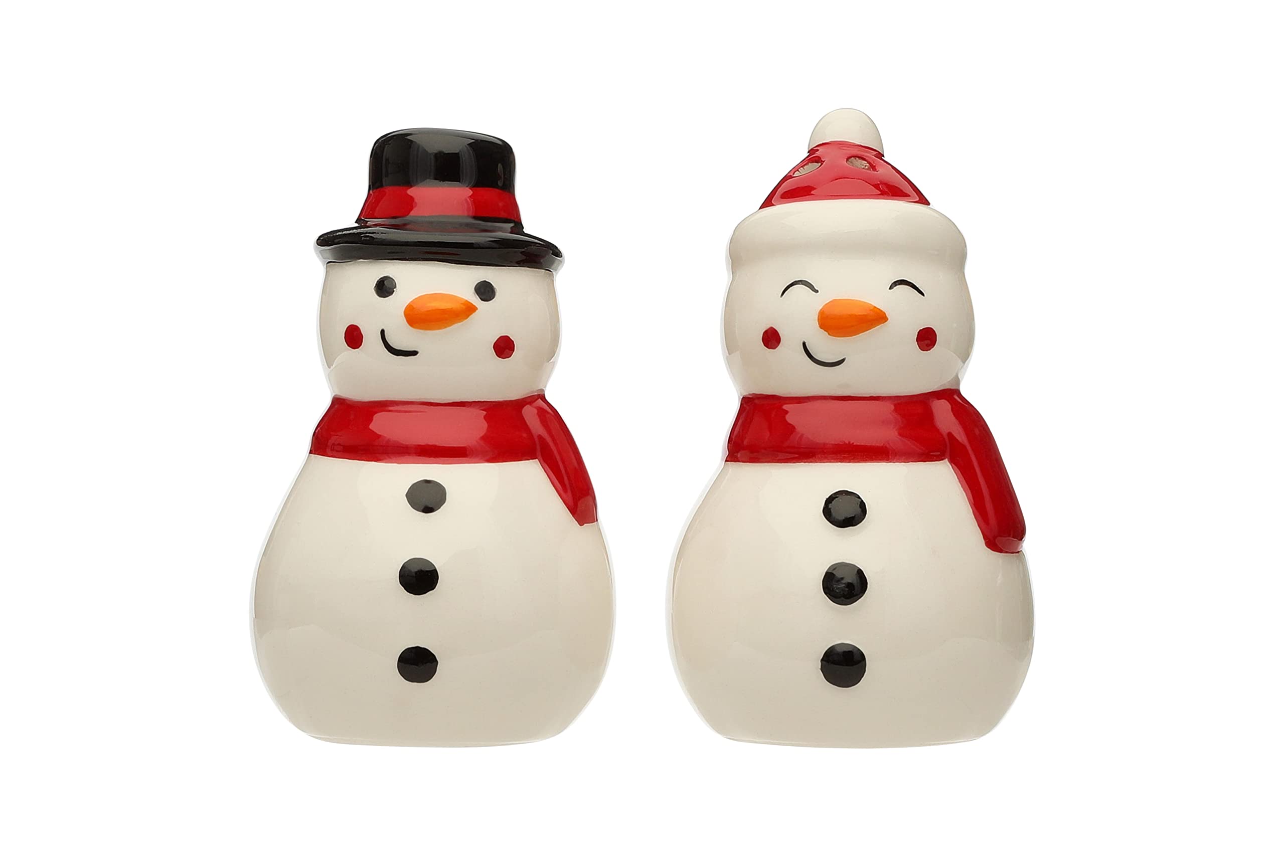Pearhead Snowmen Shaker Set, Christmas Kitchen Decorations, Holiday D  cor For The Home, Christmas Salt And Pepper Shaker Set, S