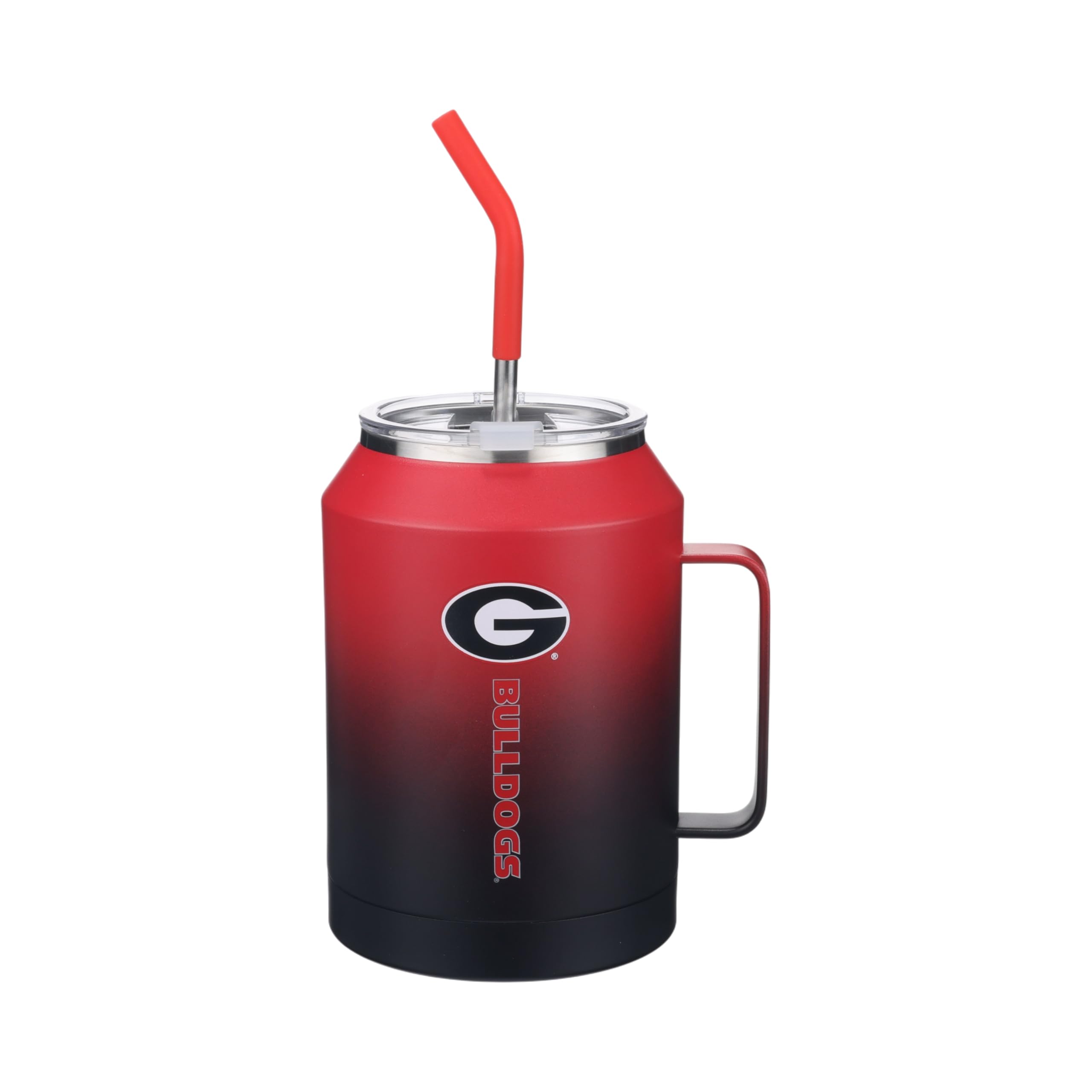 The Memory Company Officially Licensed 50oz Ombre Water Jug with Handle and Straw, University of Georgia