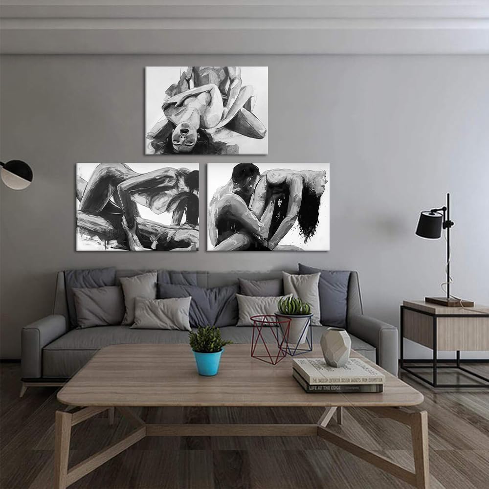 Sexy Canvas Wall Art Woman And Man Pictures Abstract Painting Canvas Prints Modern Home Decor For Living Room Bedroom Bathroom L