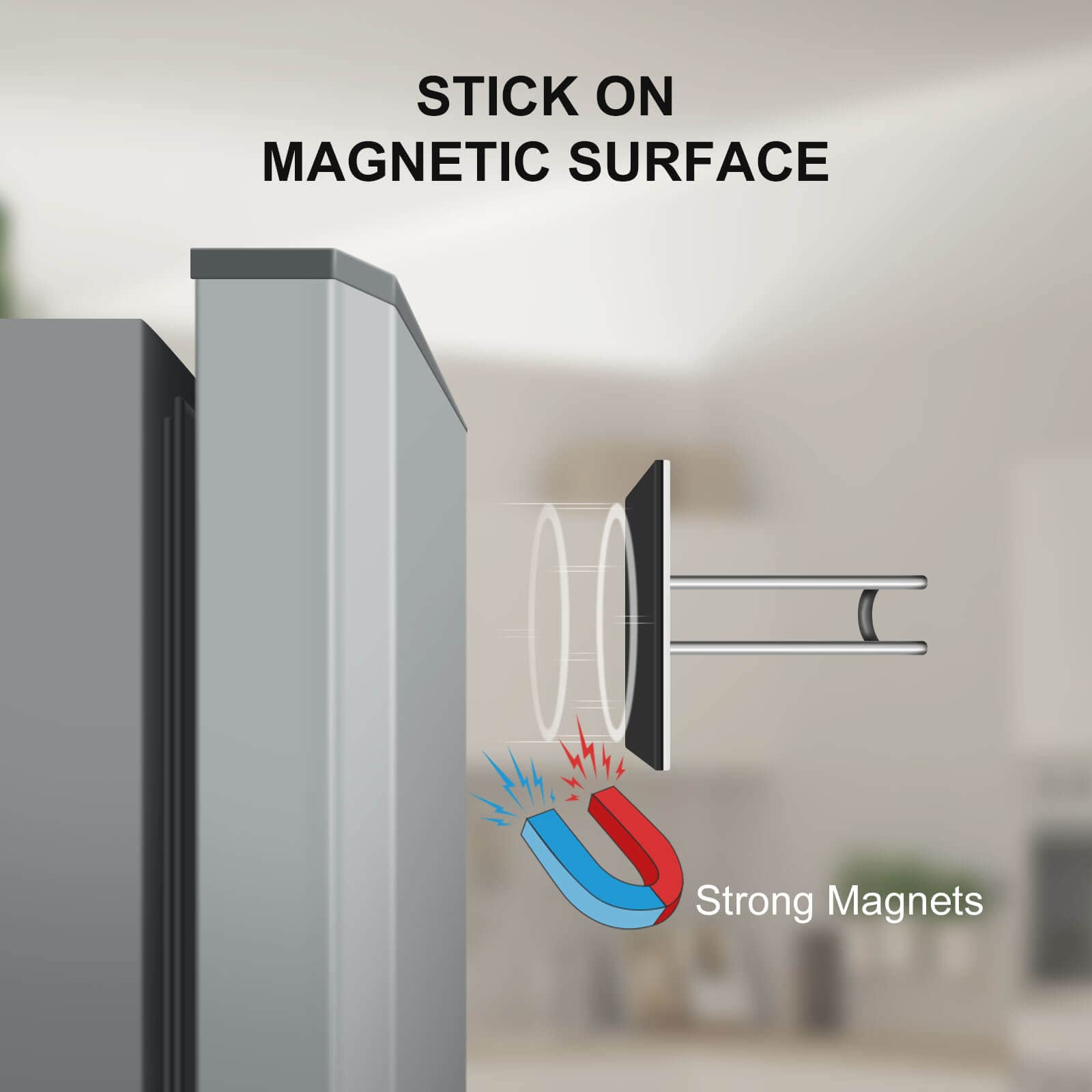 Magnetic Paper Towel Holder Upgraded Version, Strong Magnets Rv Paper Towel Holder Wall Mount For Refrigerator & Grill, Pegboard