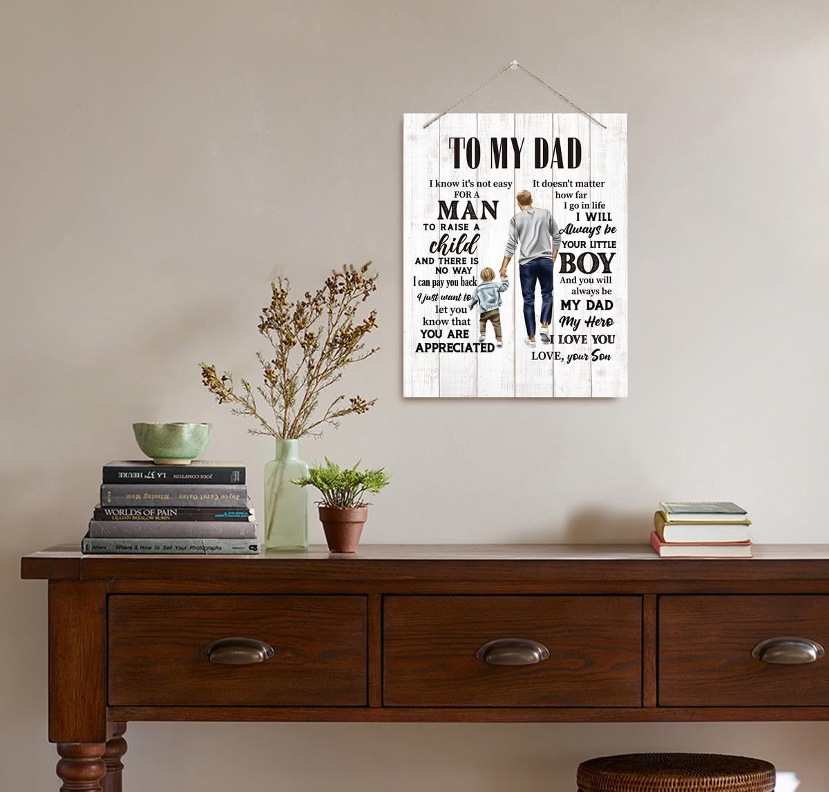 Son Gift, Inspirational Wall Decor, Decorative Hanging Wood Signs, Kids Room Decor for Boy, Thanksgiving, Christmas, Birthday Gi