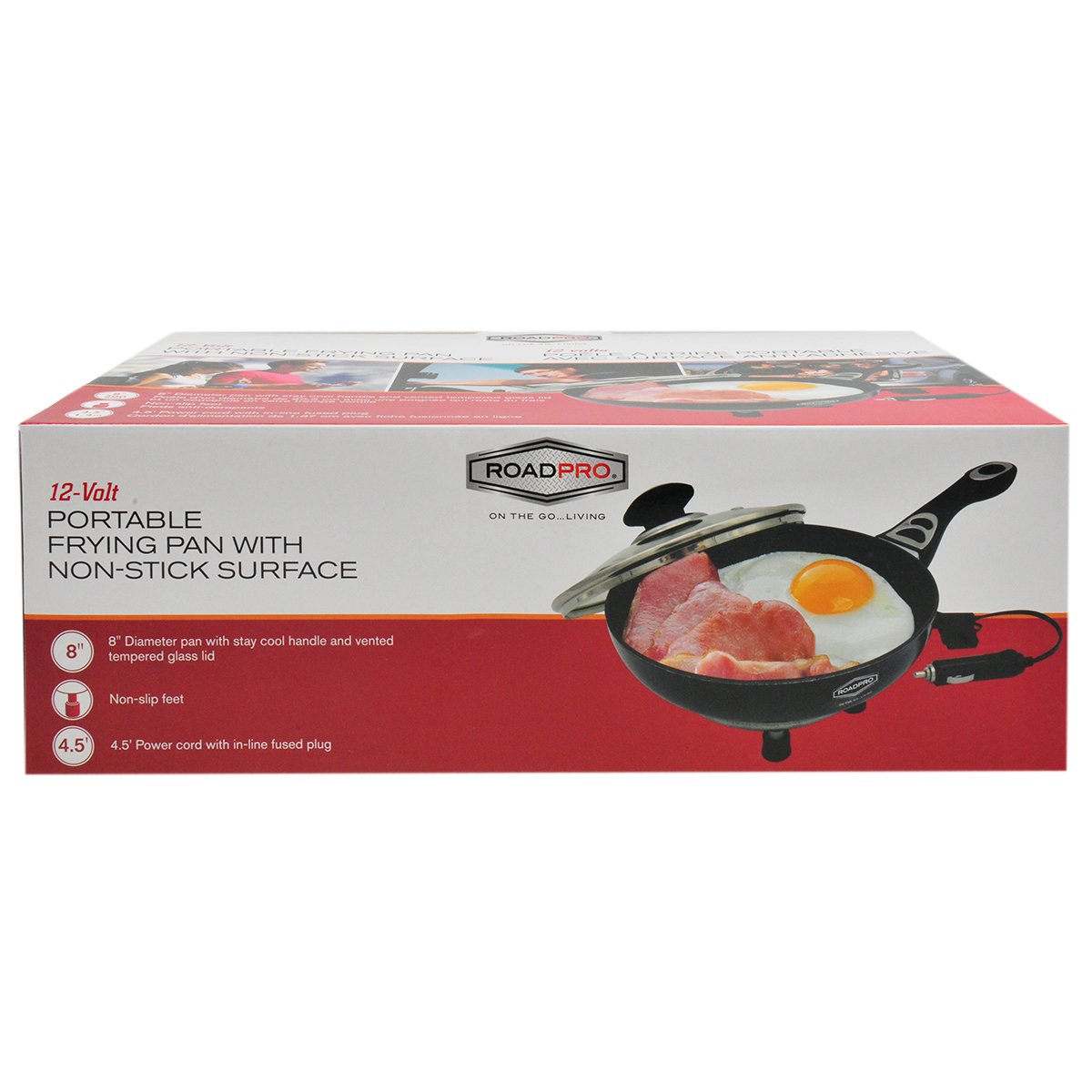 Roadpro Rpsl-335 12V Portable Frying Pan Frying Pan Black Small