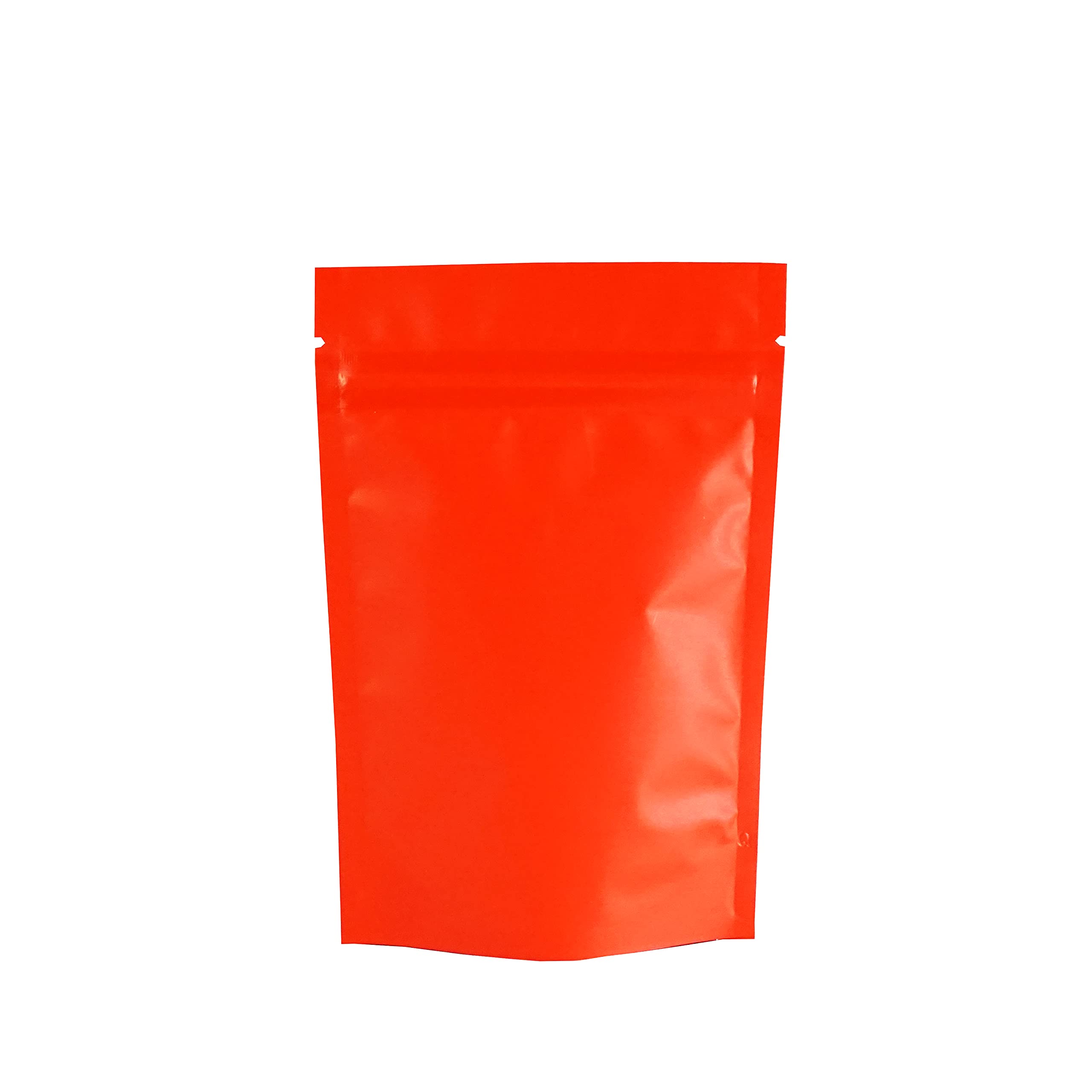 100PCS Matte Double-Sided Colored Stand-Up Bags (10x15cm (4x6), Flat Red)