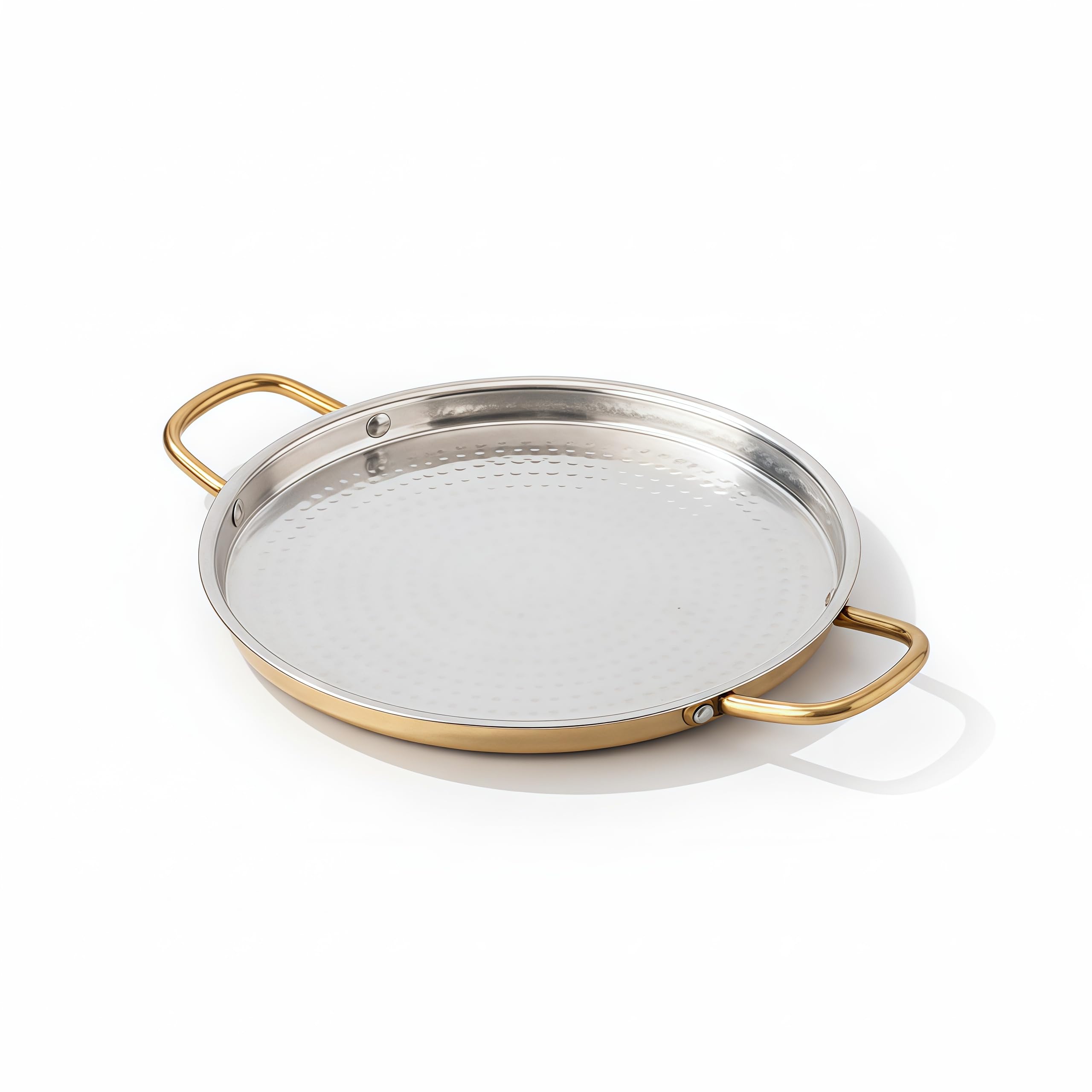 P-Tal Brass Dosa Tawa With Insulated Handles, 12 (30 Cm) Tin Coated Brass Dosa Tava With Ayurvedic Benefits | Naturally Nonstick