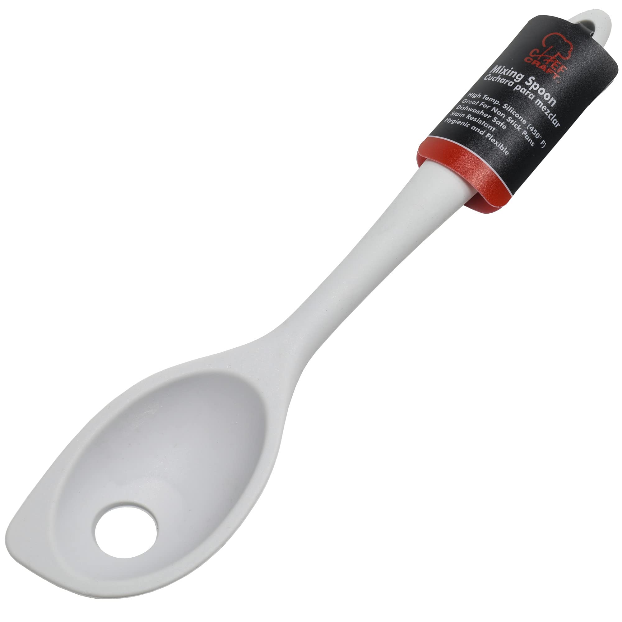 Chef Craft Premium Silicone Mixing Spoon, 11 Inch, Gray