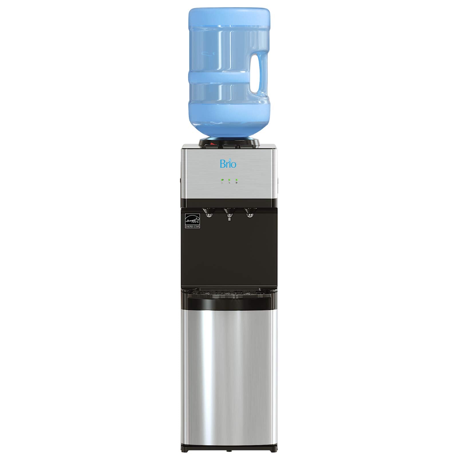 Brio Limited Edition Top Loading Water Cooler Dispenser - Hot & Cold Water, Child Safety Lock, Holds 3 Or 5 Gallon Bottles - Ul/