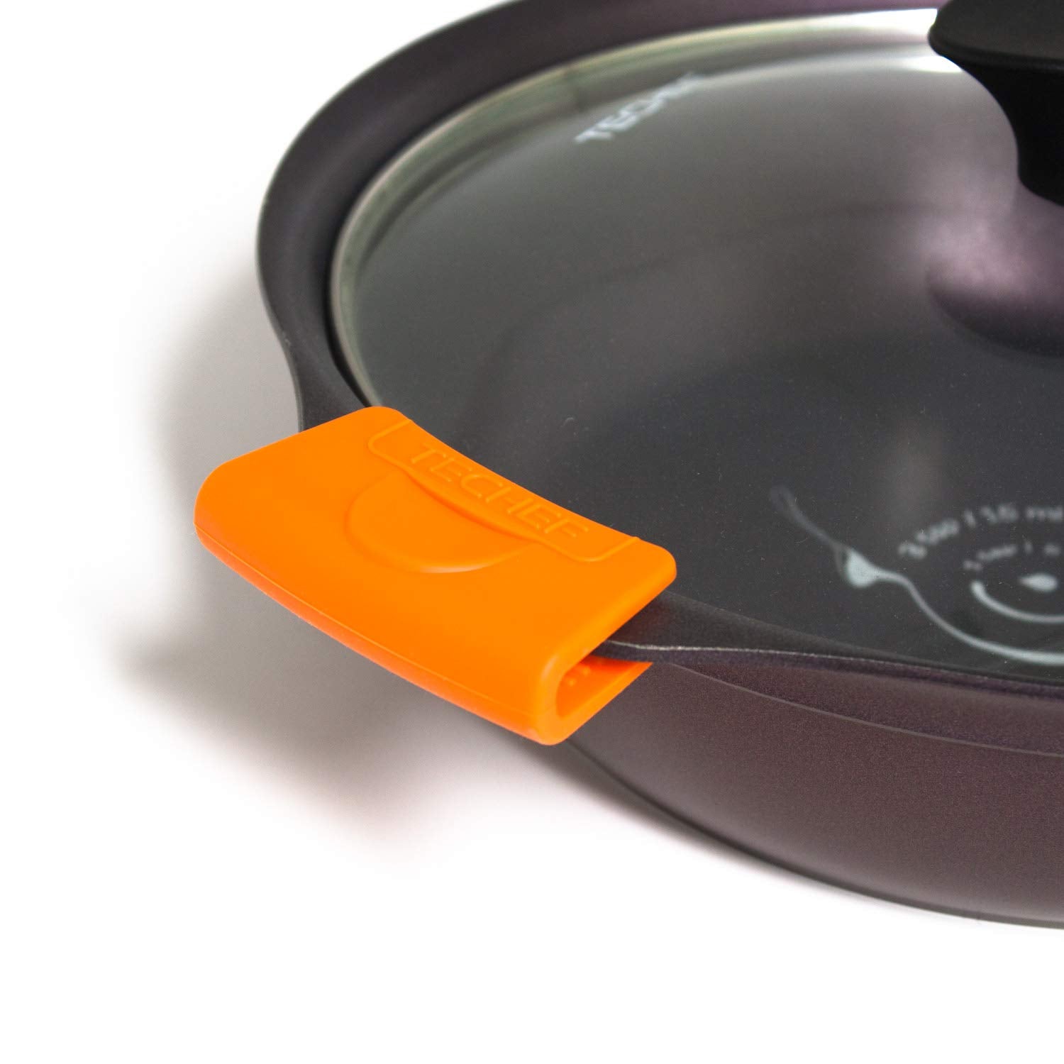 Techef - Silicone Pot Holders/Pinch Grips/Oven Mitts/ (Orange, Set Of 2)/ Made In Korea