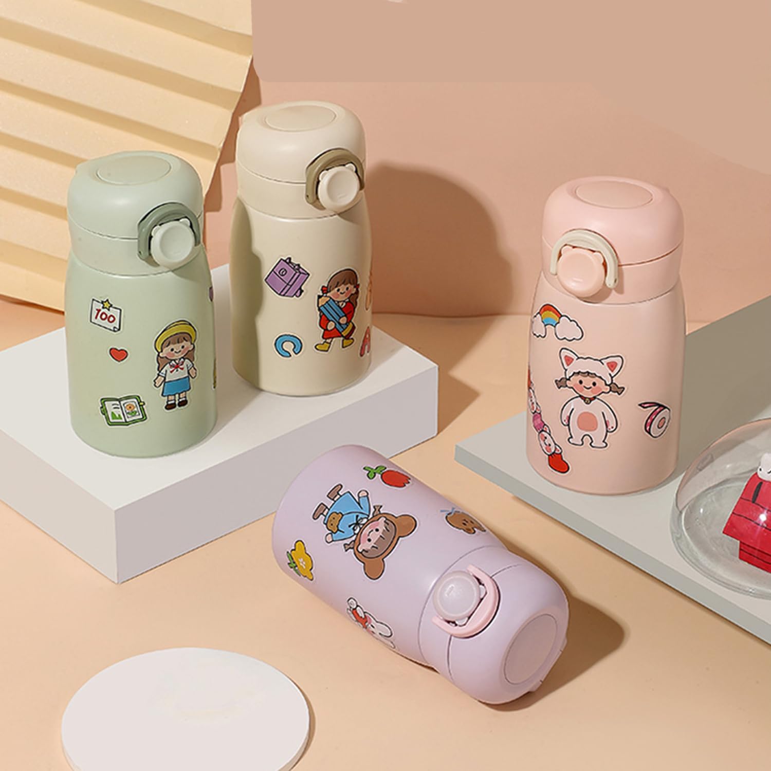 9 Oz Mini Water Bottle Small Stainless Steel Thermoses - Insulated Vacuum, Leak Proof, Keeps Drinks Hot/Cold - Ideal For Coffee,