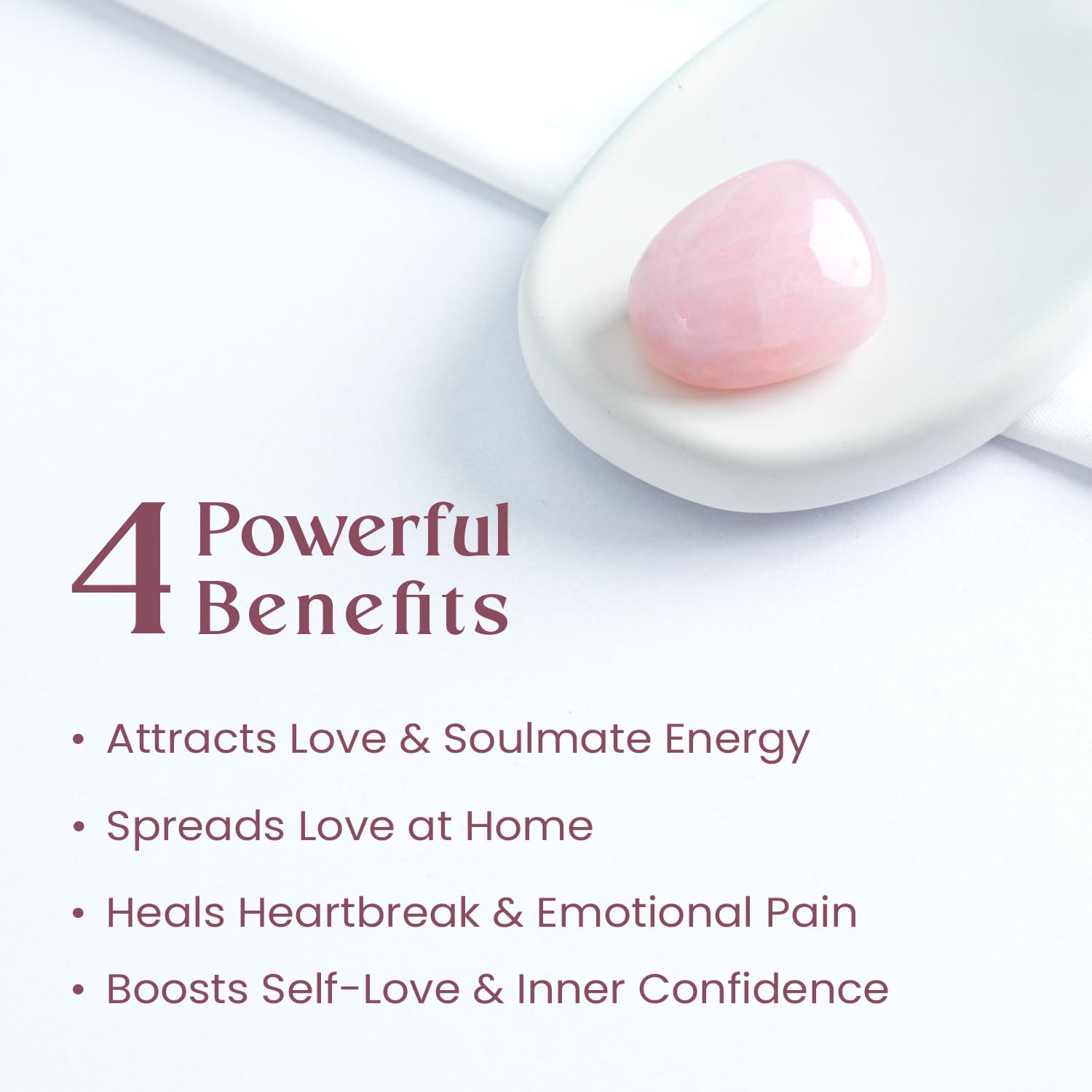 Astrotalk Love Attraction Tumble | Attract Love & Emotional Healing | Heart Chakra Healing for Self-Love & Trust | Office Table Decoration Items, Showpiece for Living Room Decor | Gift for Man & Woman