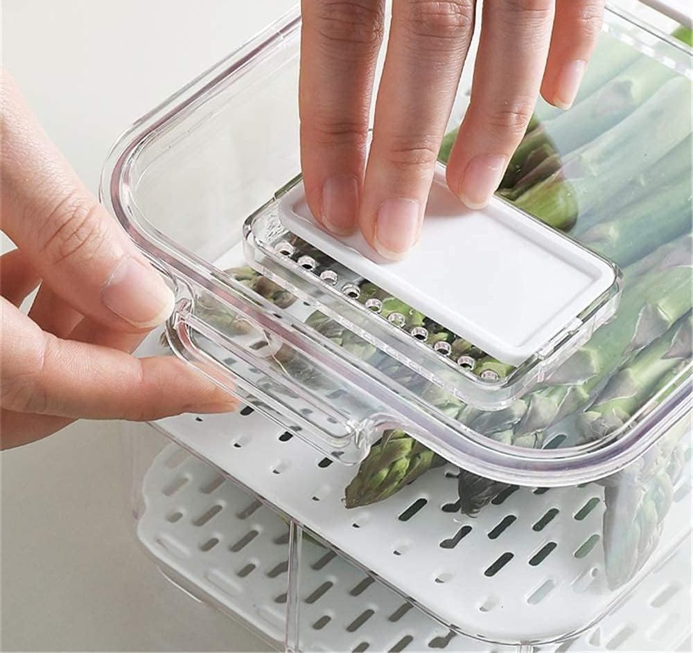 Blitzlabs Fridge Produce Saver Containers Storage Bin Containers Freezer Storage Containers Bins Fresh Keeper Container Produce