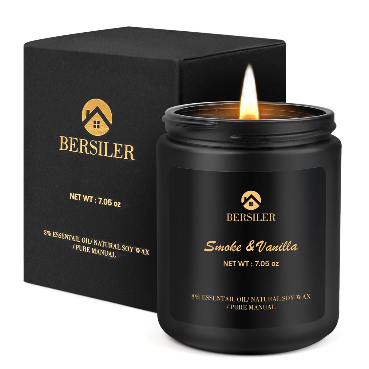 Scented Candle for Men, Vanilla Candle for Home Scented, Candle Gifts for Men, Aromatherapy Candle, Stress Relief and Relax Gift