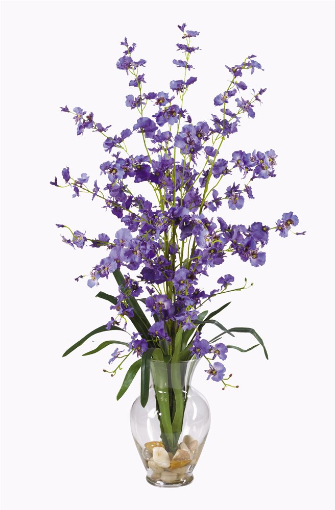 Nearly Natural Dancing Lady Liquid Illusion Silk Flower Arrangement