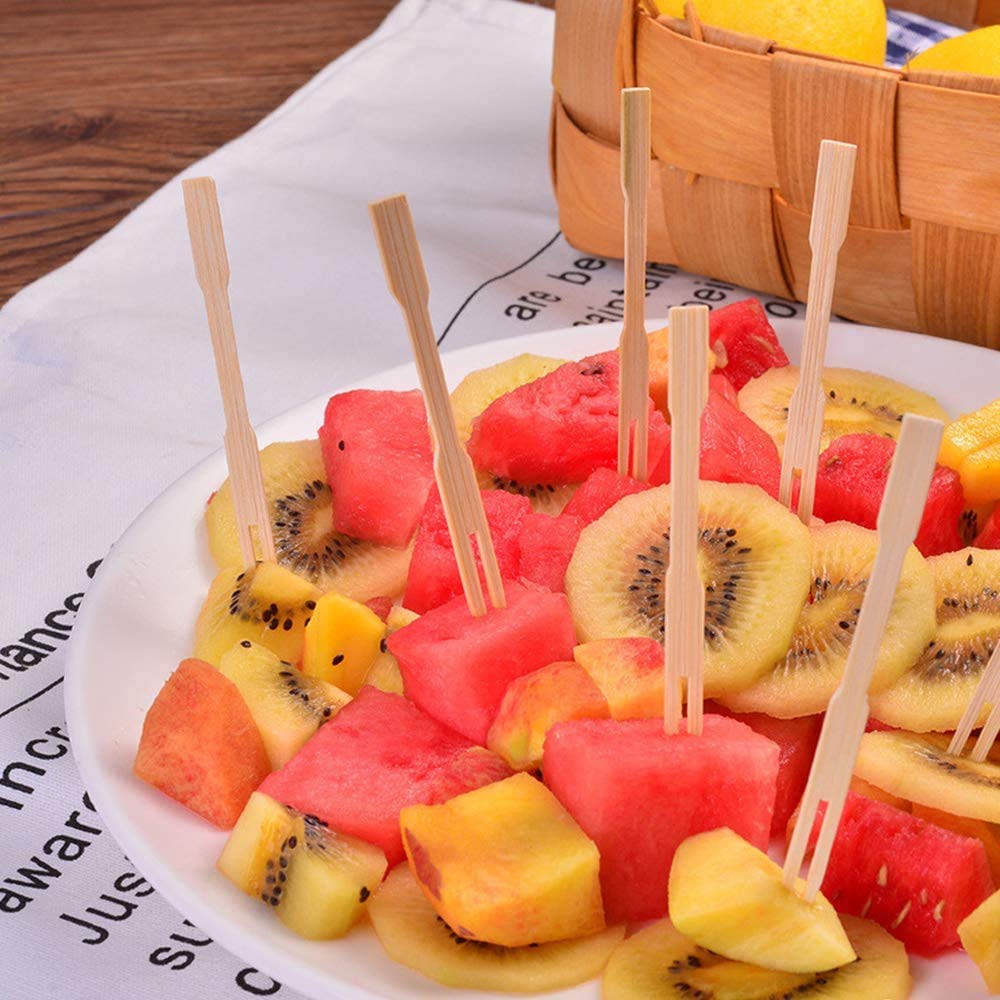 200 Pcs Bamboo Forks 3.5 Inch, Wooden Appetizer Forks Mini Food Picks For Party, Banquet, Buffet, Catering, And Daily Life