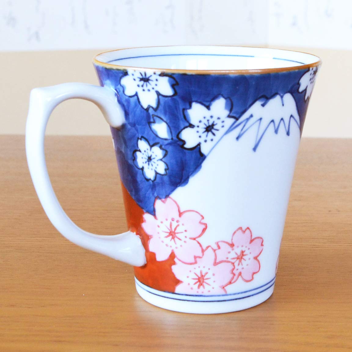 ????????? Mug Ceramic Coffee Japanese Arita Imari Ware Made In Japan Porcelain Nabeshima Mt.Fuji Aka-Fuji