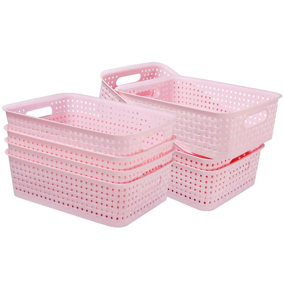 8 Pack Small Pantry Organization And Storage Bins - Household Organizers For Laundry Room, Bathrooms, Bedrooms, Kitchens, Cabine