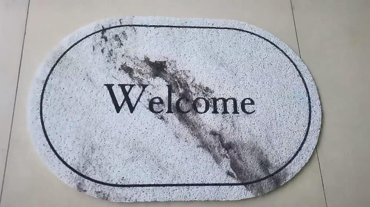 Harva Welcome Mat For Door Entrance & Entryway | Indoor Outdoor Rubber Doormat | NonSlip Front Door Rug | Foot Mat Cleaner For 