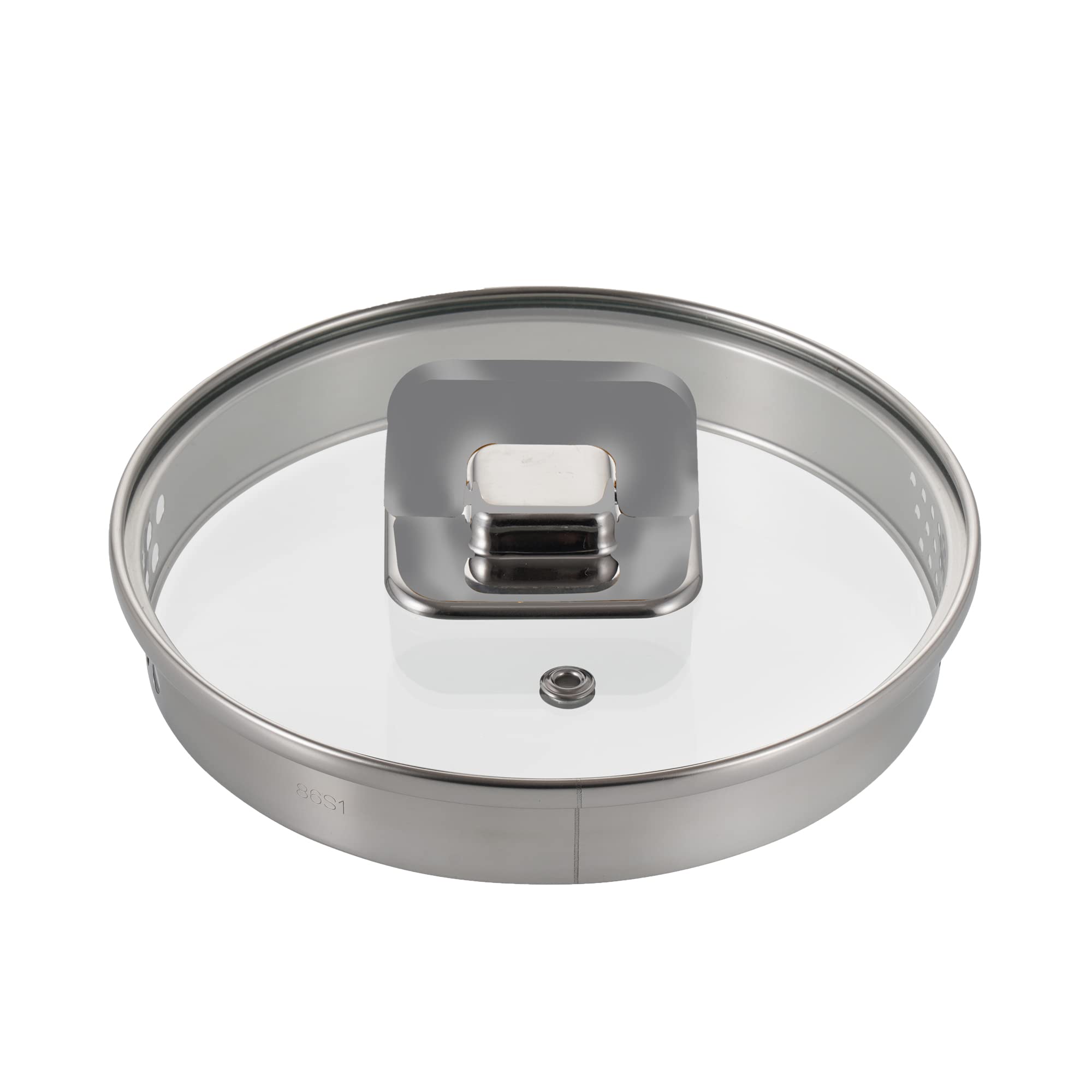 NutriChef 1.5 Quart Saucepan PotSeeThrough Tempered Glass Lids, Works with Model: NCCWSTKGRY (Gray), One Size