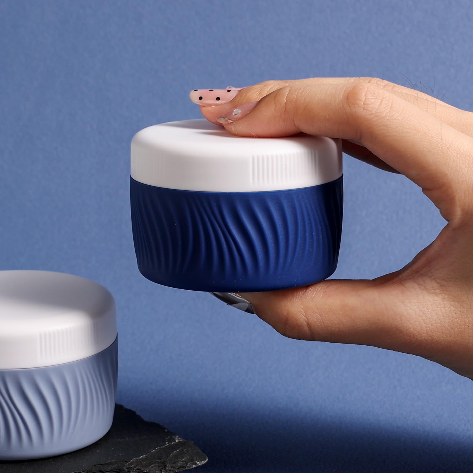 Kuangre Travel Containers For Toiletries, Silicone Cream Jars Bpa Free, Tsa Approved 2Oz Travel Size Containers, Leak-Proof Trav
