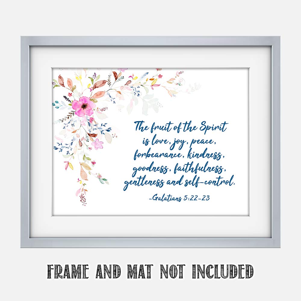 Tjo Originals - Galatians 5:22-23, The Fruit Of The Spirit Is Love, Bible Verse Wall Print, Christian Unframed 11 X 14 Print, In