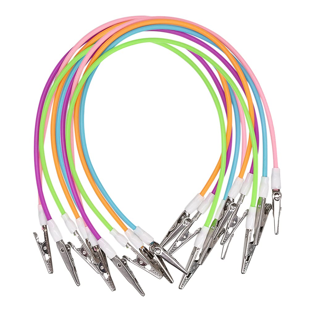 Mibiciri Dental Silicon Bib Clips,Colorful Sterilizable Bib Clips Napkin Holder Chain (10 Pcs)