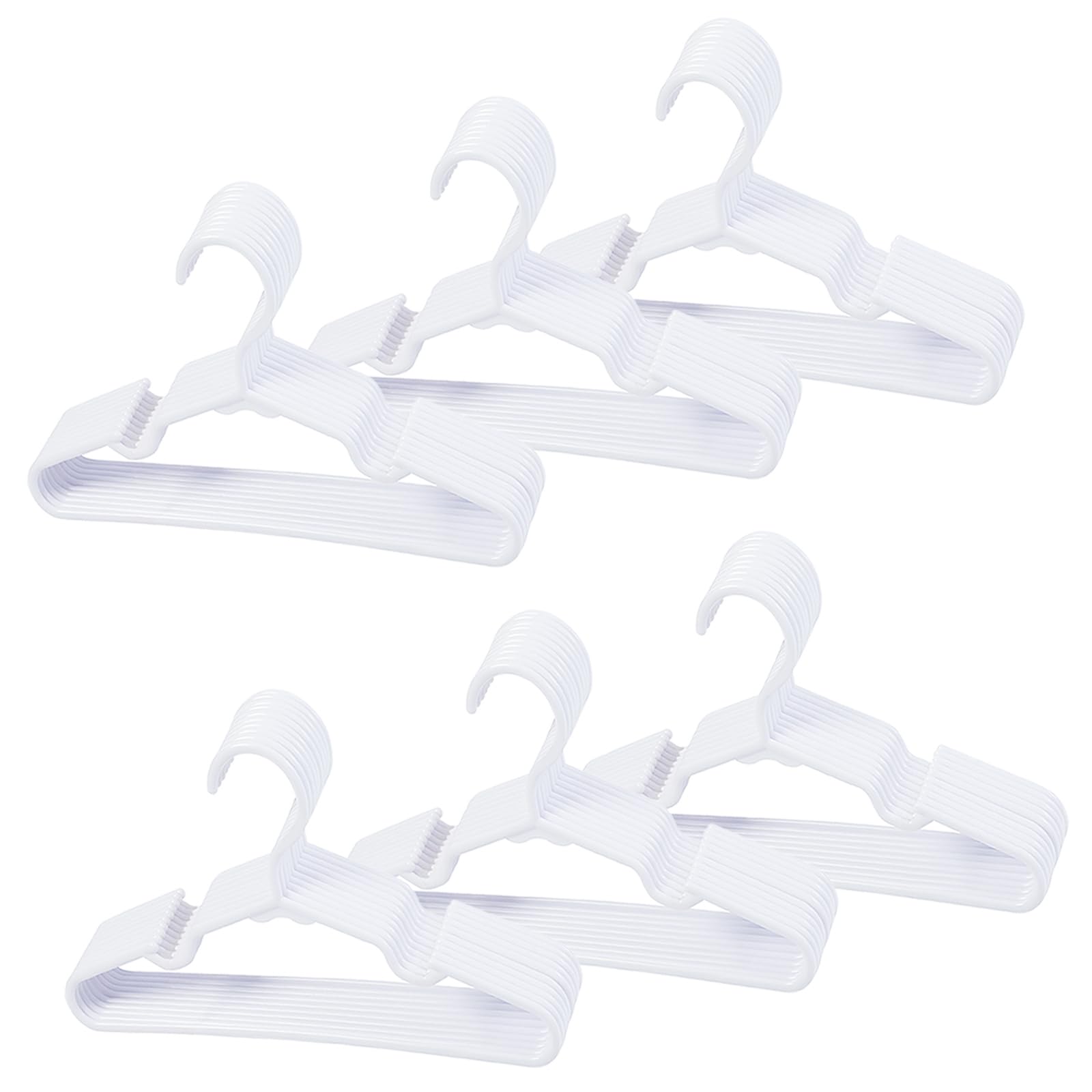 60 Pcs White Baby Nursery Closet Hangers,Non-Slip Laundry Infant Pant Hanger For Newborn Clothes Gift,Ultra-Thin Child Coat Hang