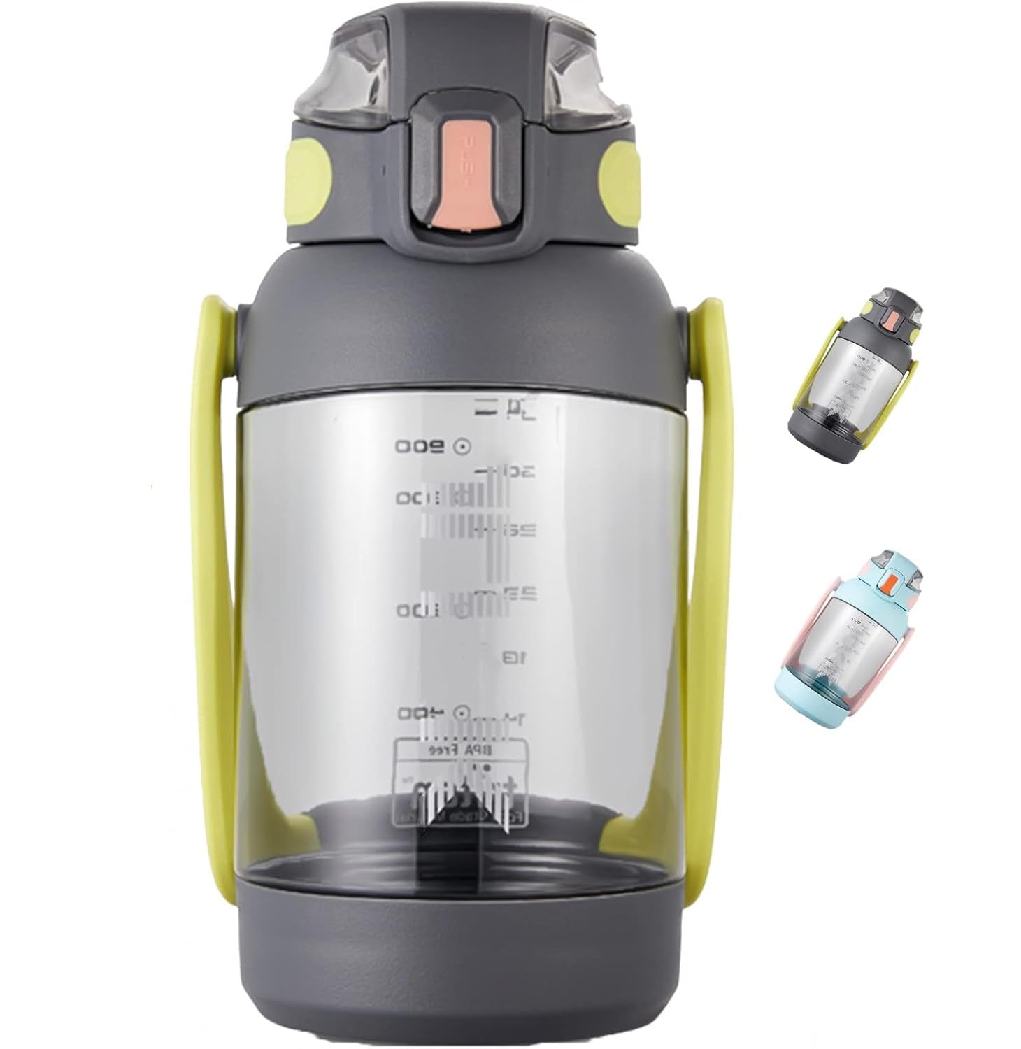 Blurism Transparent Motivational Water Bottles Time Marker Leak Proof&BreakProof Best Usage For Office School Gym Travel Bottle