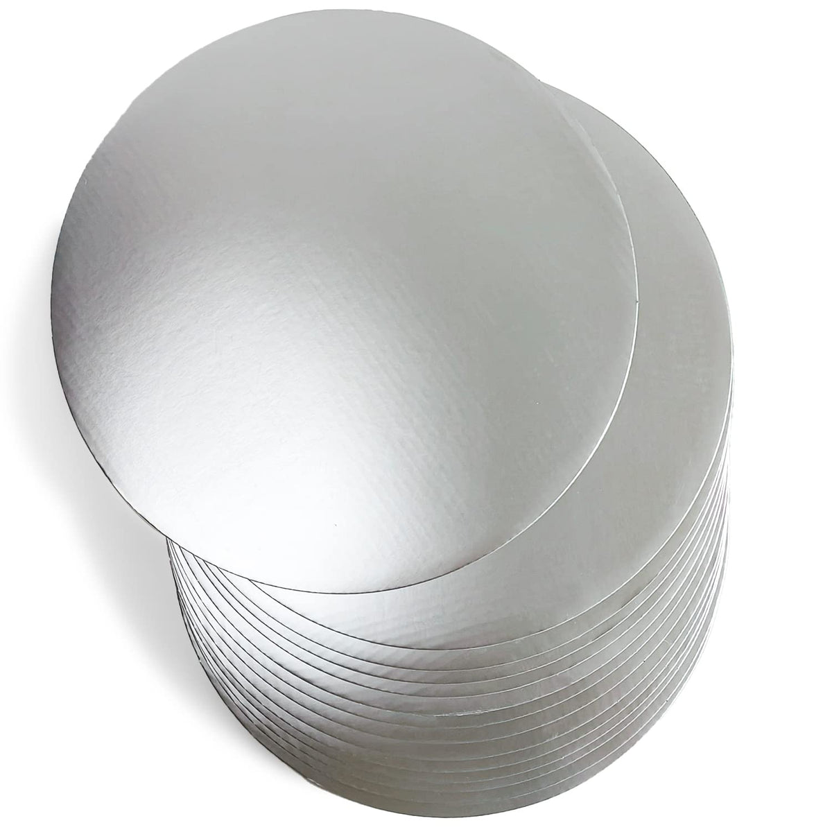 Qiqee 6 Inch Silver Cake Boards Round 40-Packs Circles Rounds Base Food-Grade Cardboard Cake Plate(Thinner But Stronger)