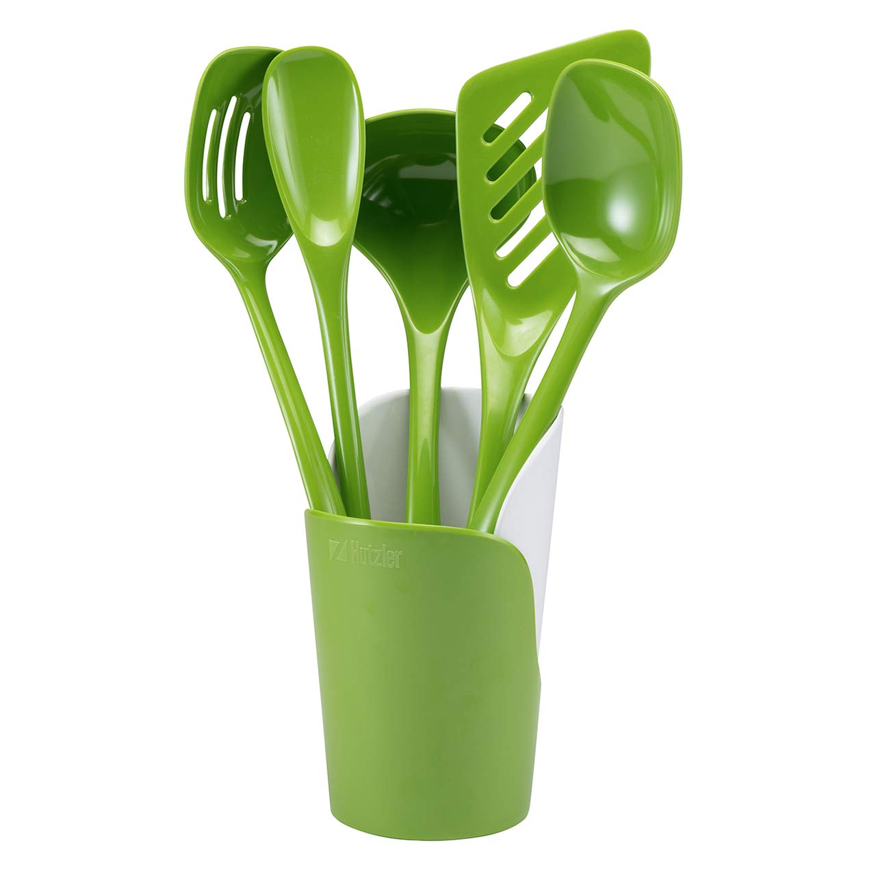 Hutzler Melamine Cooking Utensils And Crock Set, 6-Pc, Green