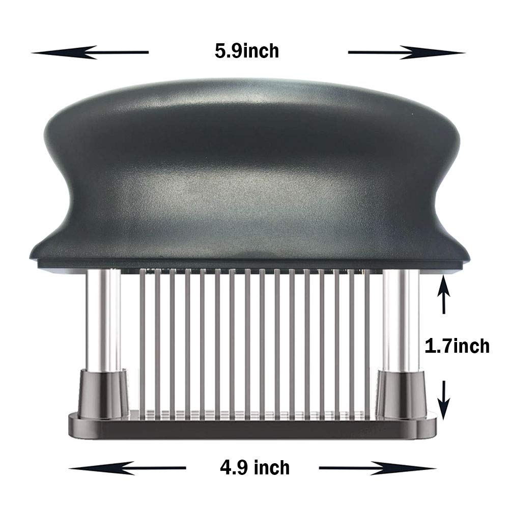 Meat Tenderizer With 48 Stainless Steel Ultra Sharp Needle Blades Heavy Duty Cooking Machine For Tenderizing Beef, Turkey, Chick