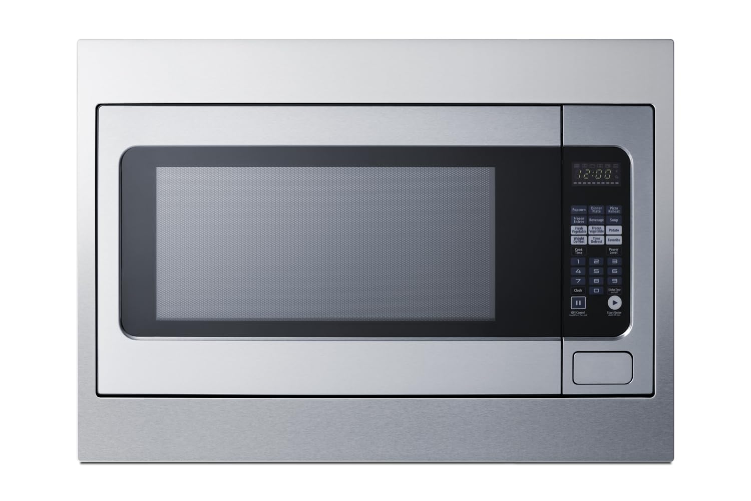 Summit Built-in Microwave with Trim Kit, Fits 27    Spaces 2.2 cu.ft., Stainless Steel - SMBI27TK27 (27 Inch)
