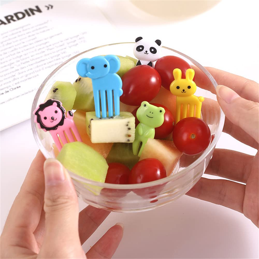 Kofati 10 Pcs Food Fruit Fork Picks For Kids Cute Animals Bento Box Decor Forkscake Little Forks Dessert Forks Mini Cartoon Toot