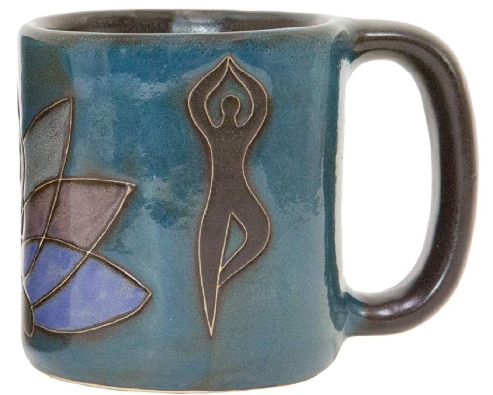 Mara Stoneware Yoga Meditation 16Oz Handcrafted Mug