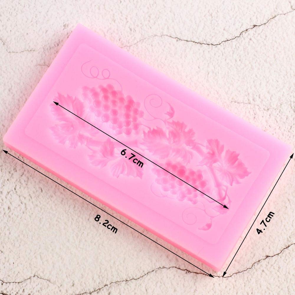 1Pc Lovely Grape Leaves Silicone Mold For Diy Handmade Ice Cream Cupcake Cake Topper Decoration Jelly Shots Soap Mould Candy Gum