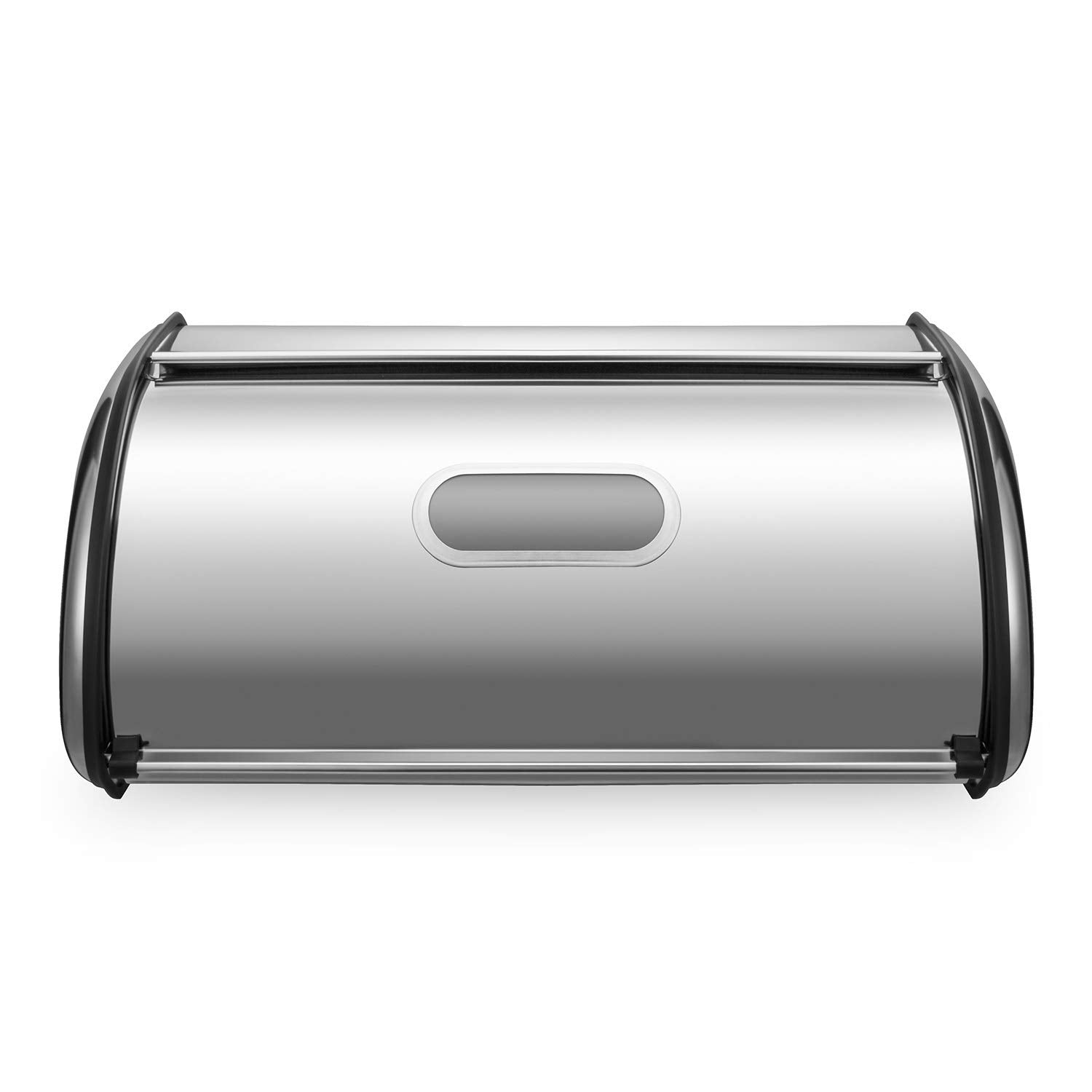 Deppon Bread Box For Kitchen Countertop, Extra Large Capacity Holds More Than 2 Loaves, Matte Stainless Steel Bread Storage Bin