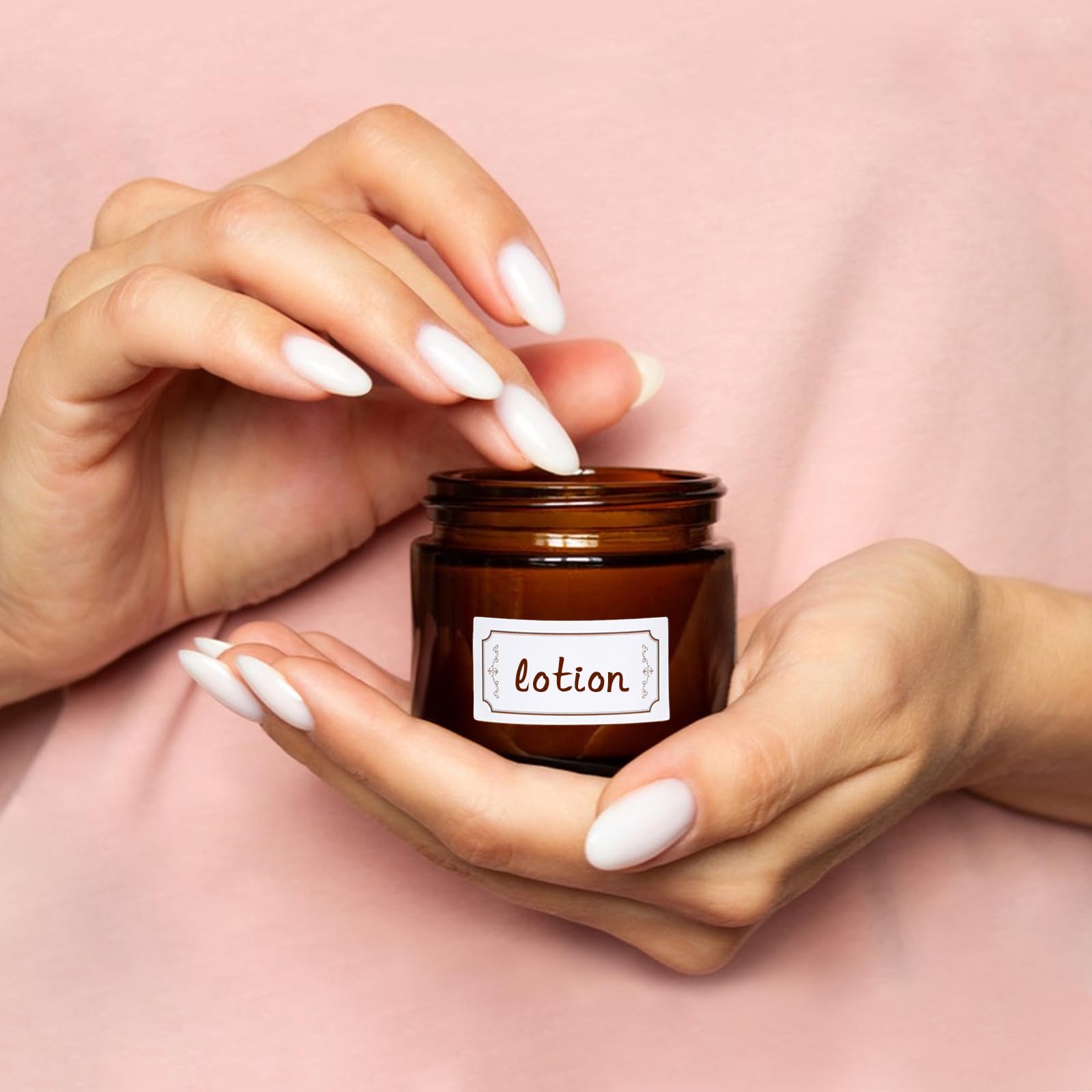 24 Pack 4 Oz Glass Jars With Lids, Amber Cosmetic Jars With Inner Liners And Black Lids, Lotion Jars, Candle Making Jars For Lot