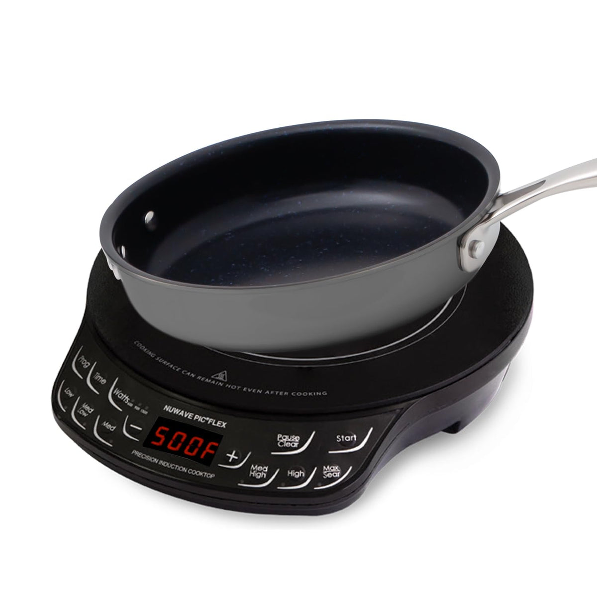 Nuwave Flex Precision Induction Cooktop, 10.25    Shatter-Proof Ceramic Glass, 6.5    Heating Coil, 45 Temps From 100F To 500F,