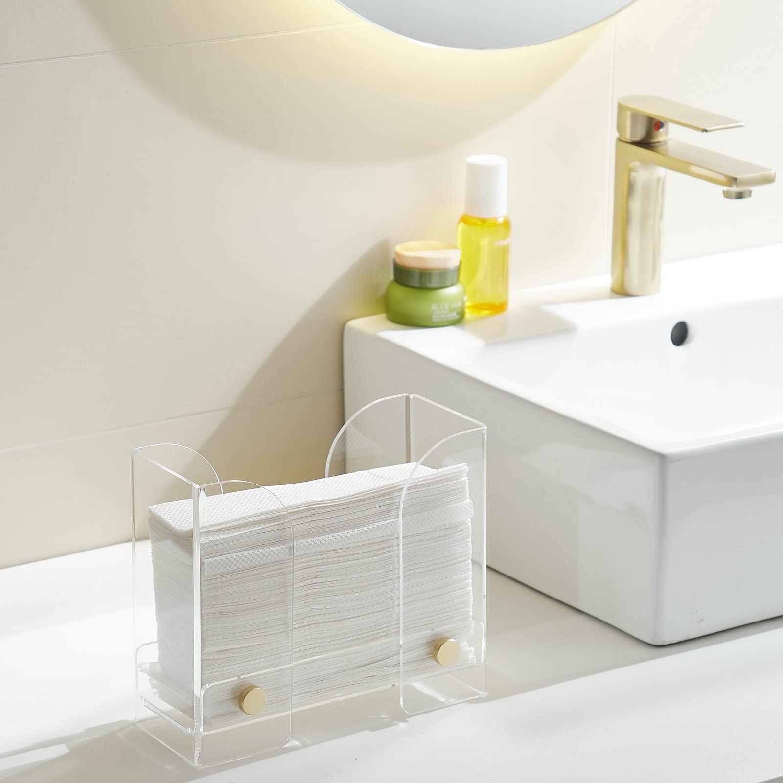 Paper Towel Dispenser Countertop Acrylic: Clear Paper Towel Holder Napkin Holder - Folded Guest Towel Storage - Suitable For Z-F