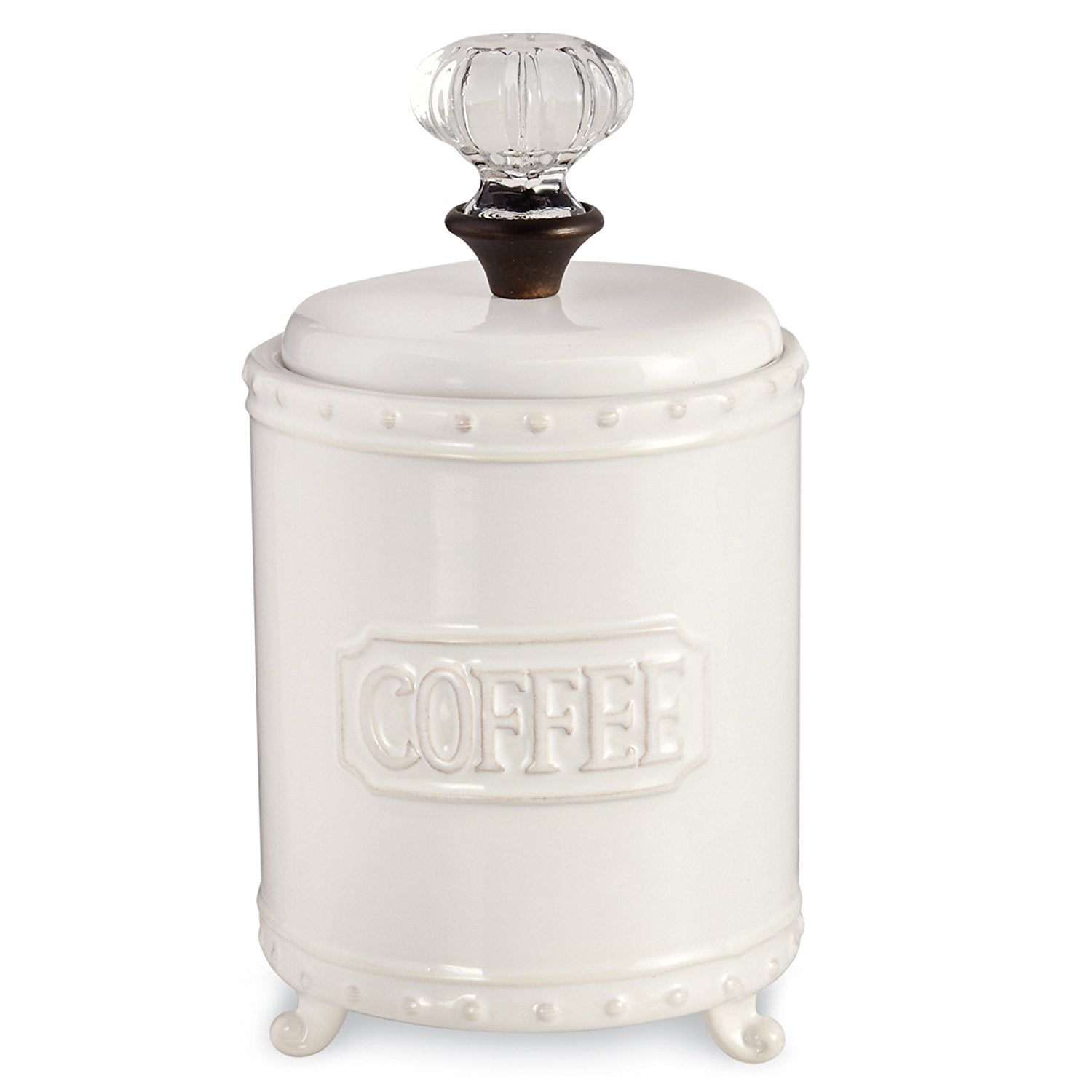 Mud Pie Circa Door Knob Coffee Canister, Wood