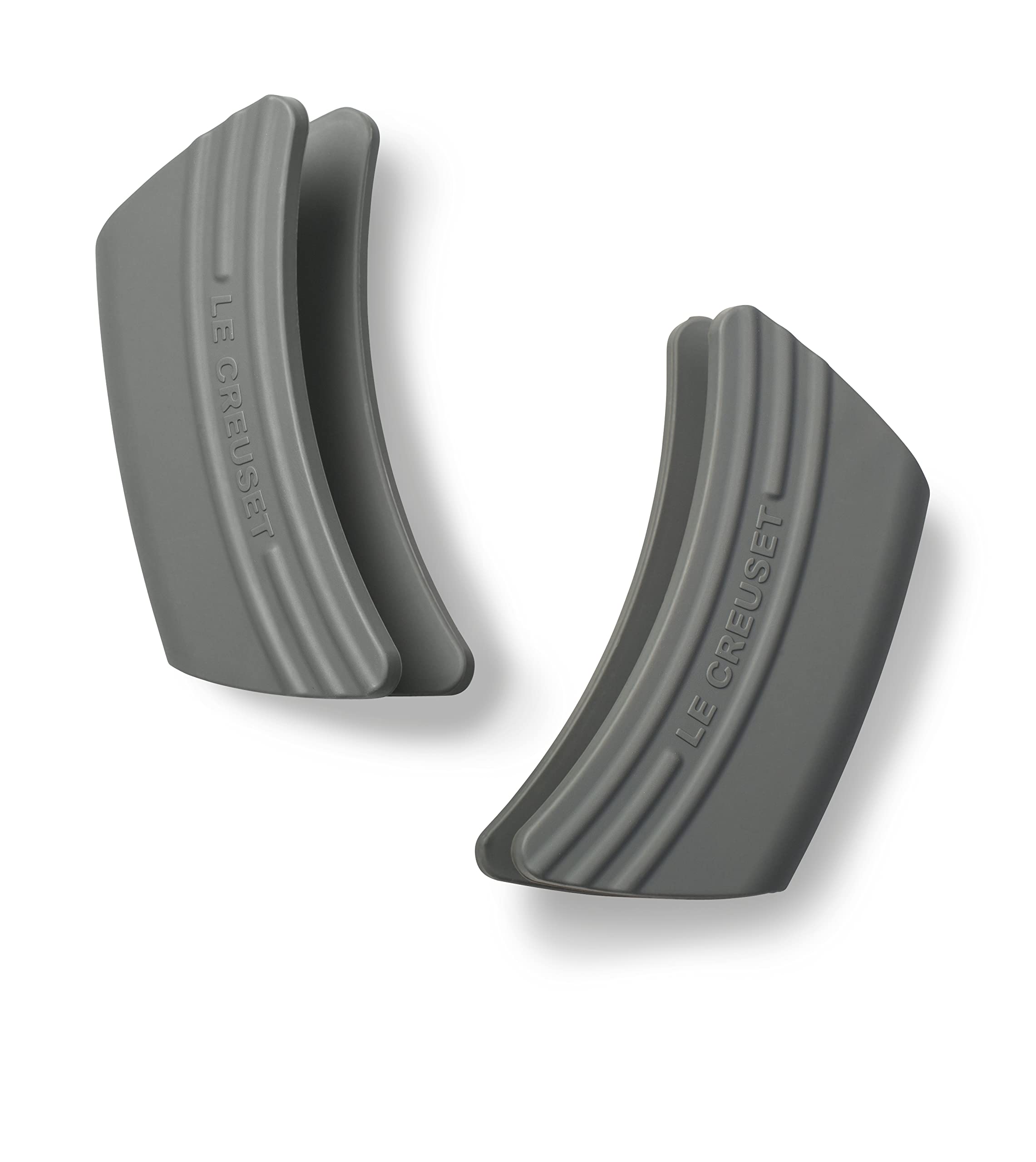 Le Creuset Silicone Set Of 2 Handle Grips, 5 X 2 1/2 Each, Oyster