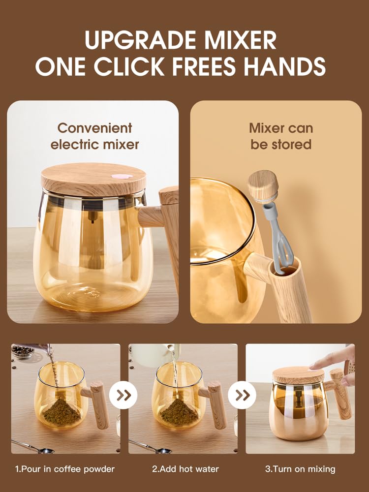 Lzetguya Automatic Mixing Cup, Automatic Stirring Mugcoffee Mug