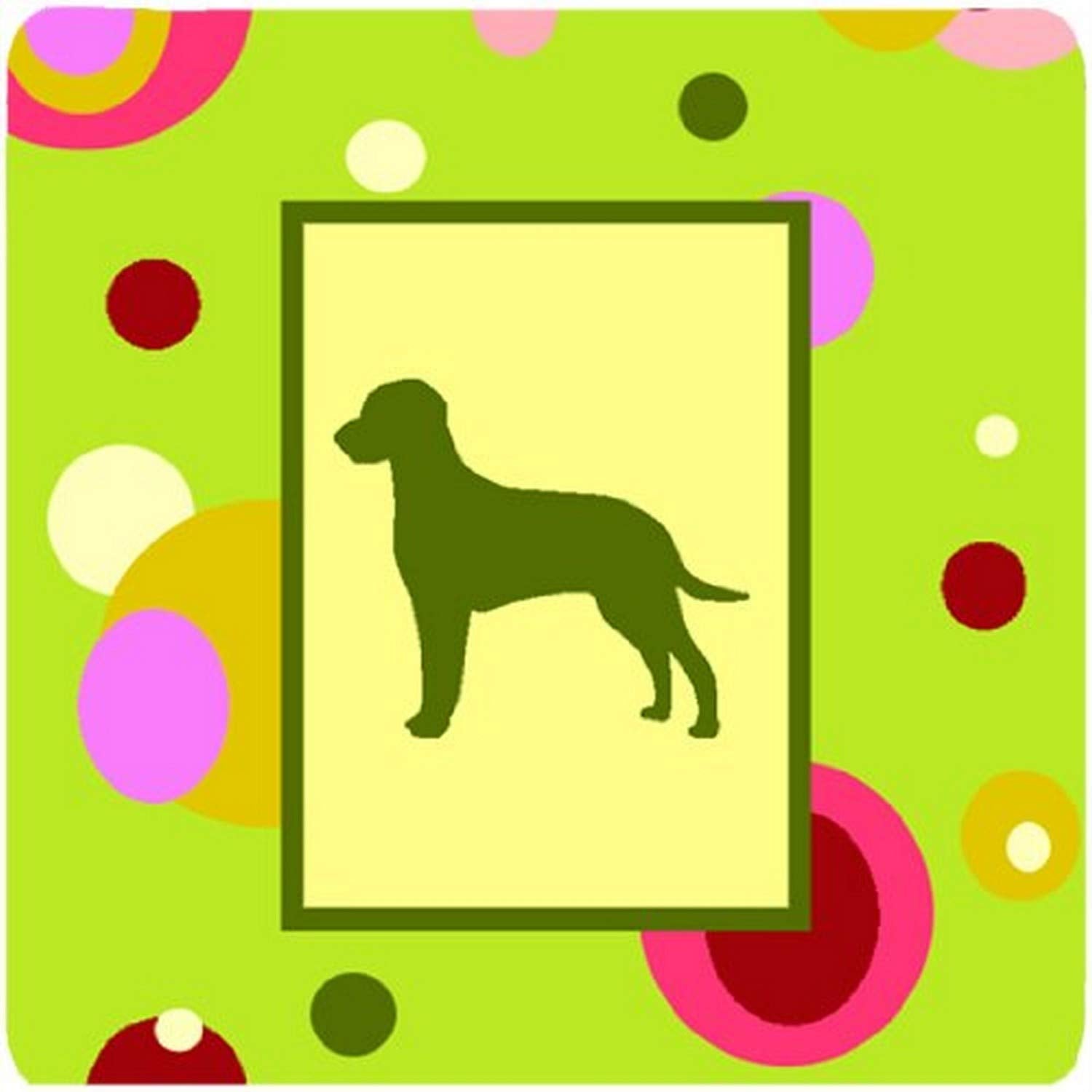 Carolines Treasures Curly Coated Retriever Foam Coasters (Set of 4), 3.5 H x 3.5 W, Multicolor