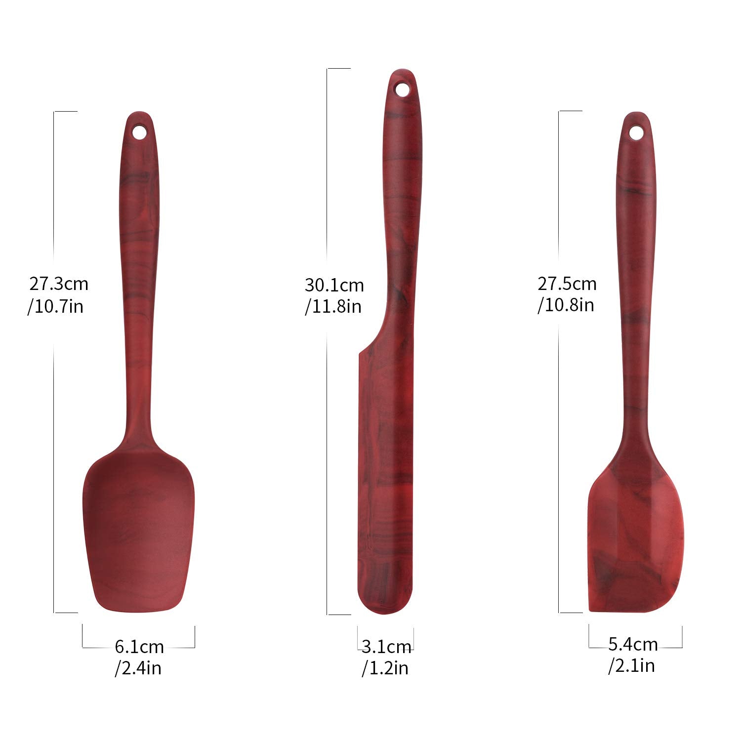 Dosmamz 3Pack Silicone Spatula Set, Bpa-Free 600F High Temperature Resistance, One-Piece Seamless Design, Non -Stick Kitchen Spa