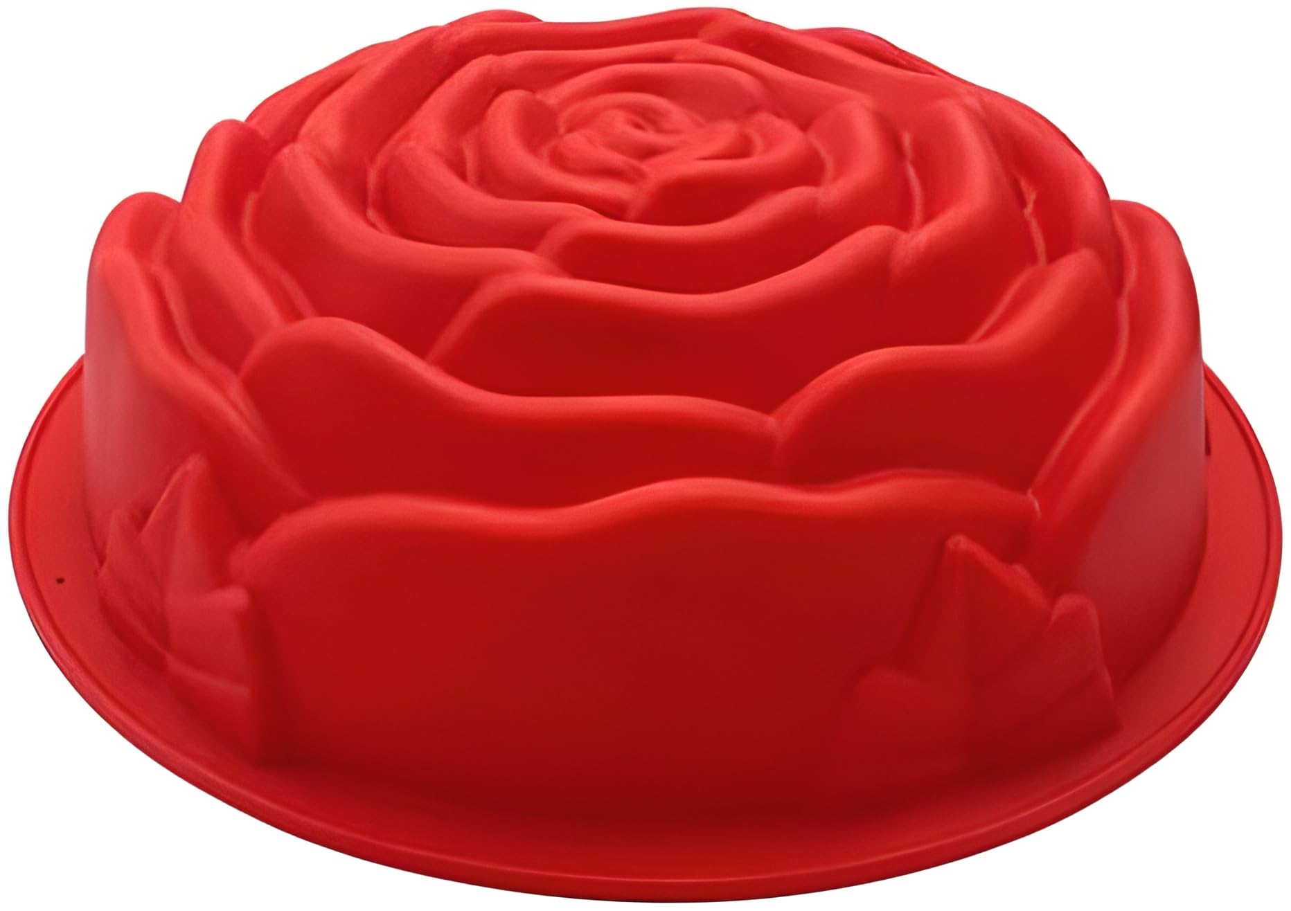 Wetco Big Rose Flower Shape Silicone Mold Pan, Chocolate Birthday Cake Baking Pan, Bread Making Pan, Gelatin Molds For Jello, No