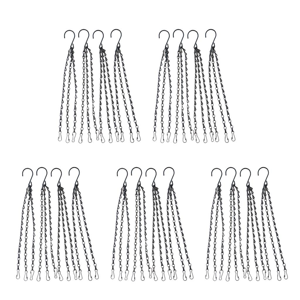 Merishopp 20Pcs Hanging Chains Flower Pot Basket Bird Feeders Garden Plant Hangers